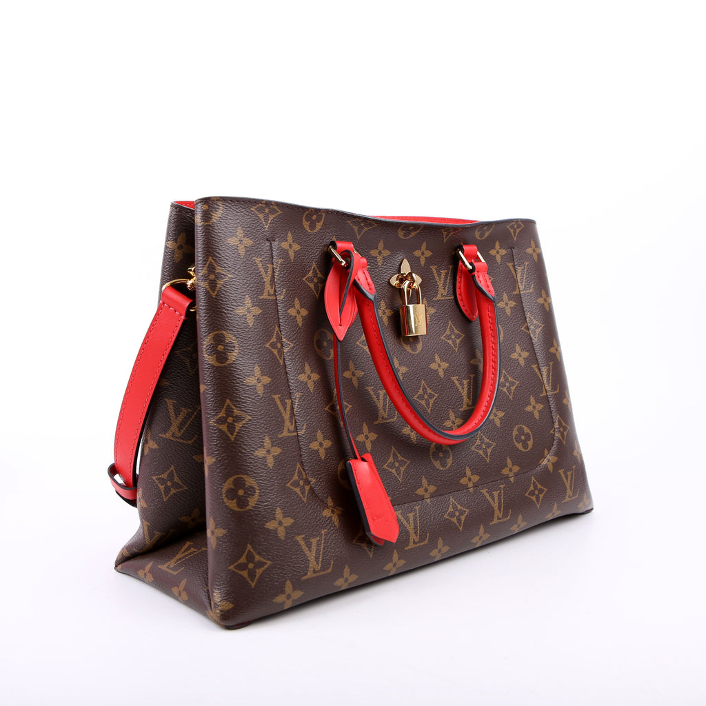 Flower Tote Monogram Red