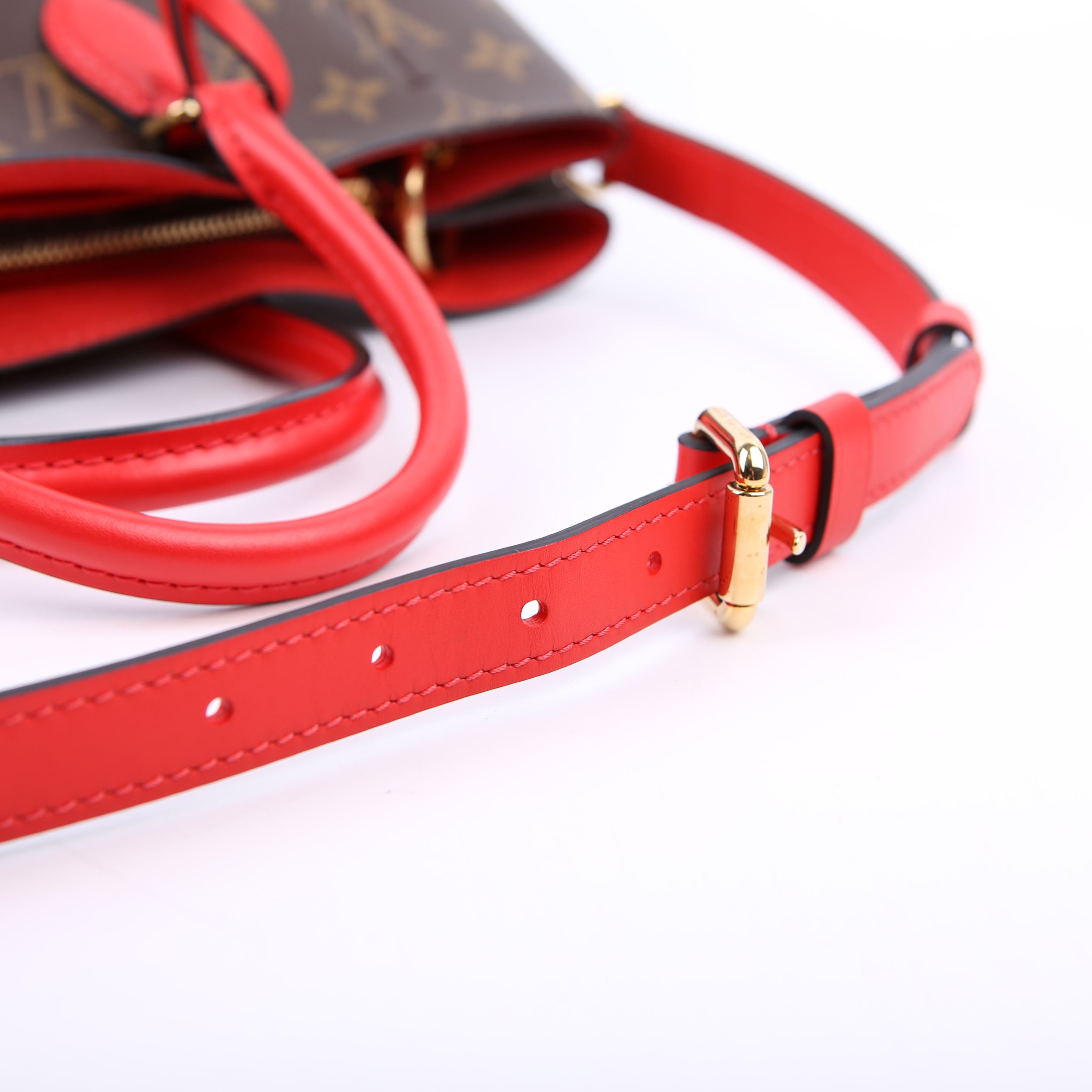 Flower Tote Monogram Red