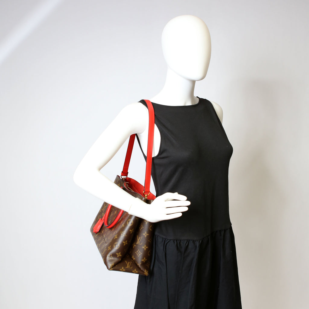 Flower Tote Monogram Red