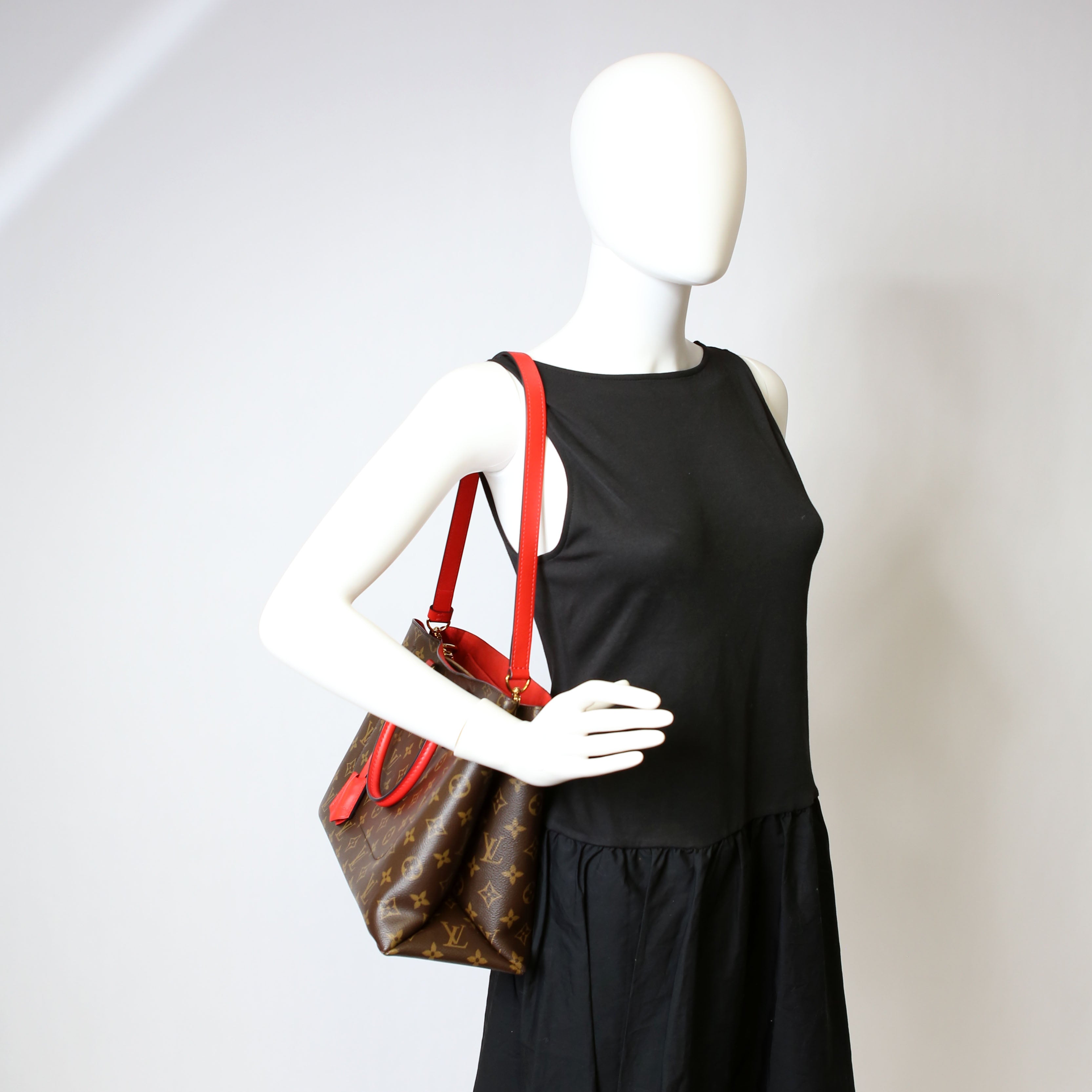 Flower Tote Monogram Red