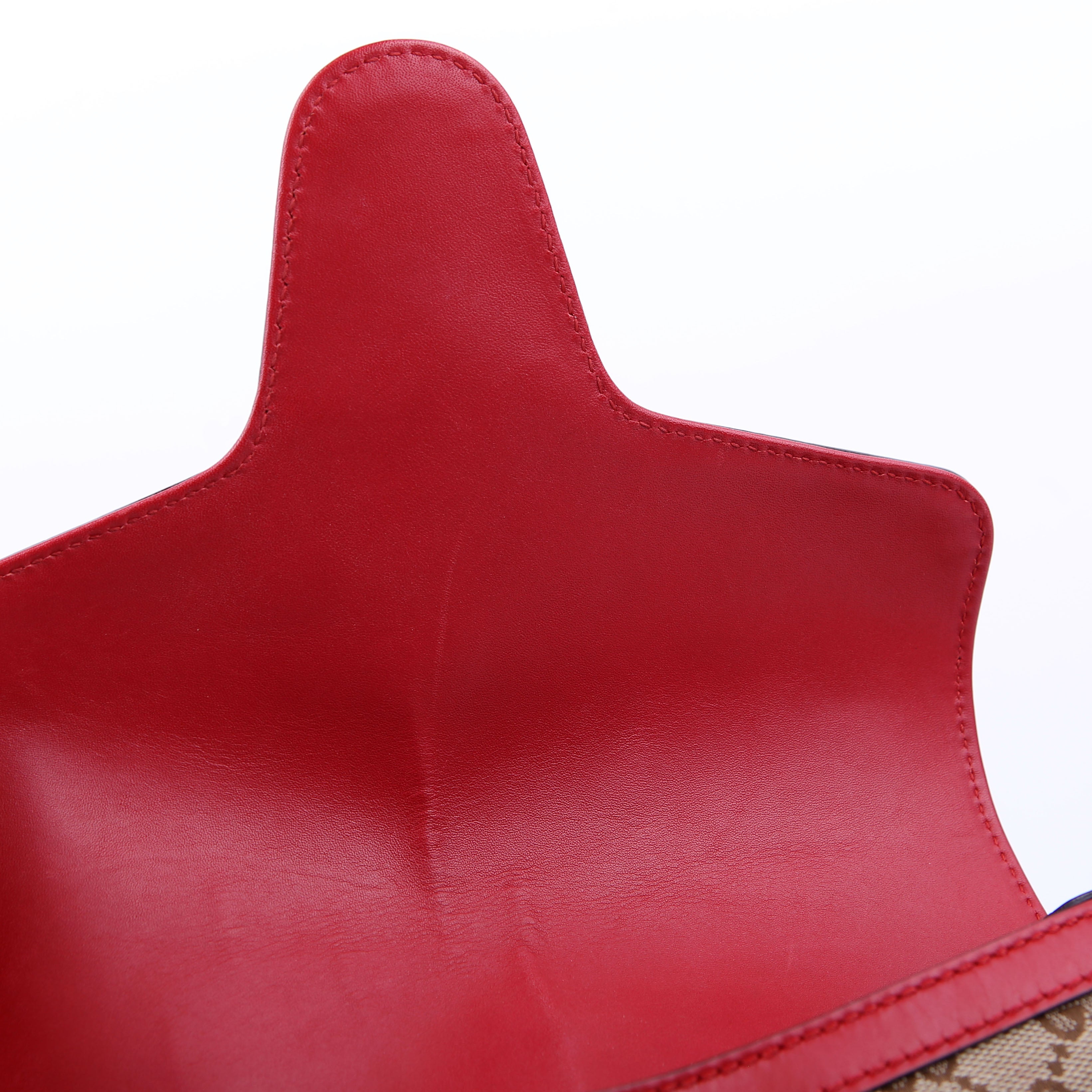 Gucci 383848 GG Canvas Lady Web Original Shoulder Bag Red
