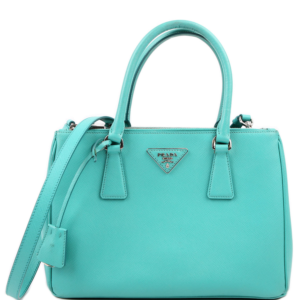 Prada Saffiano Galleria Small Teal