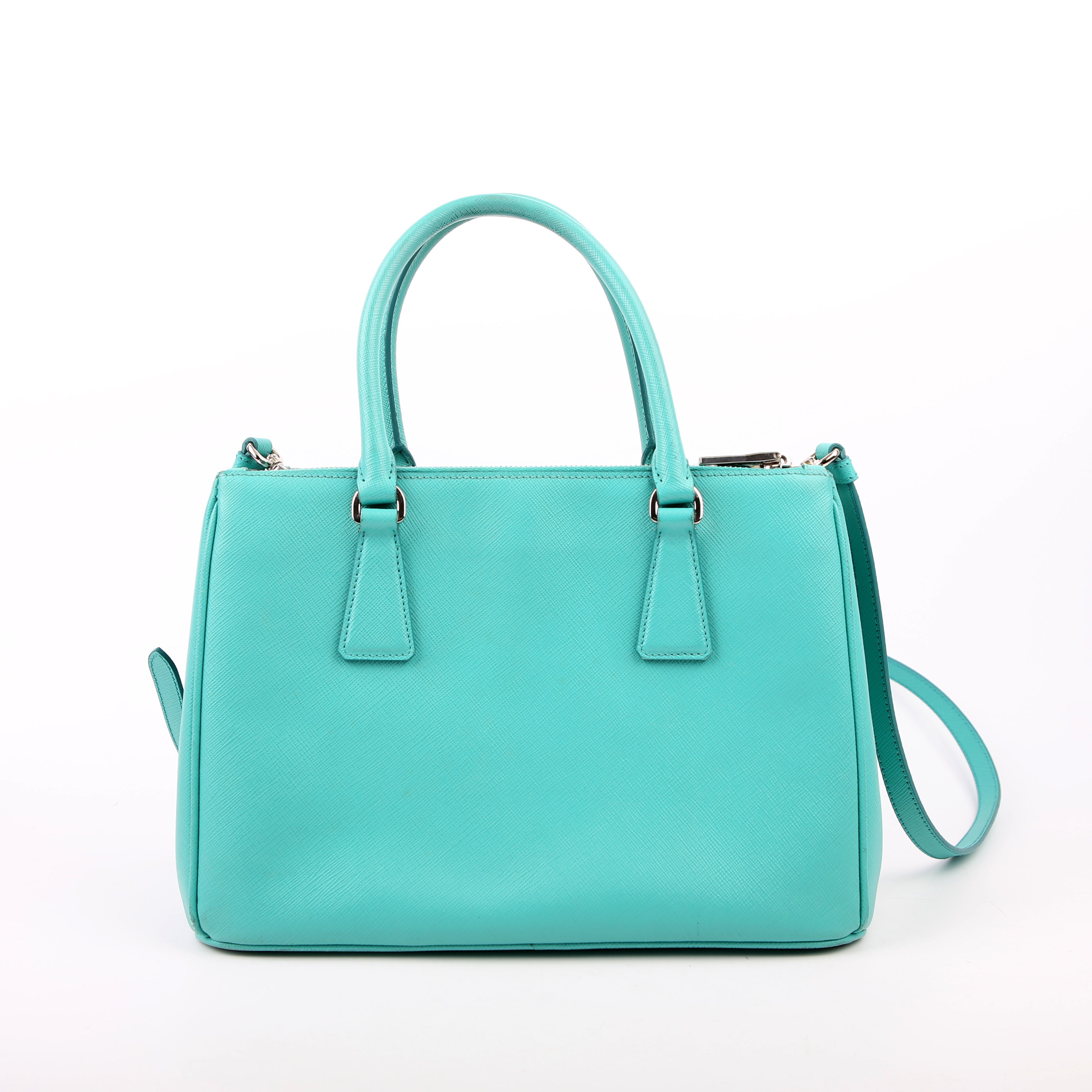 Prada Saffiano Galleria Small Teal