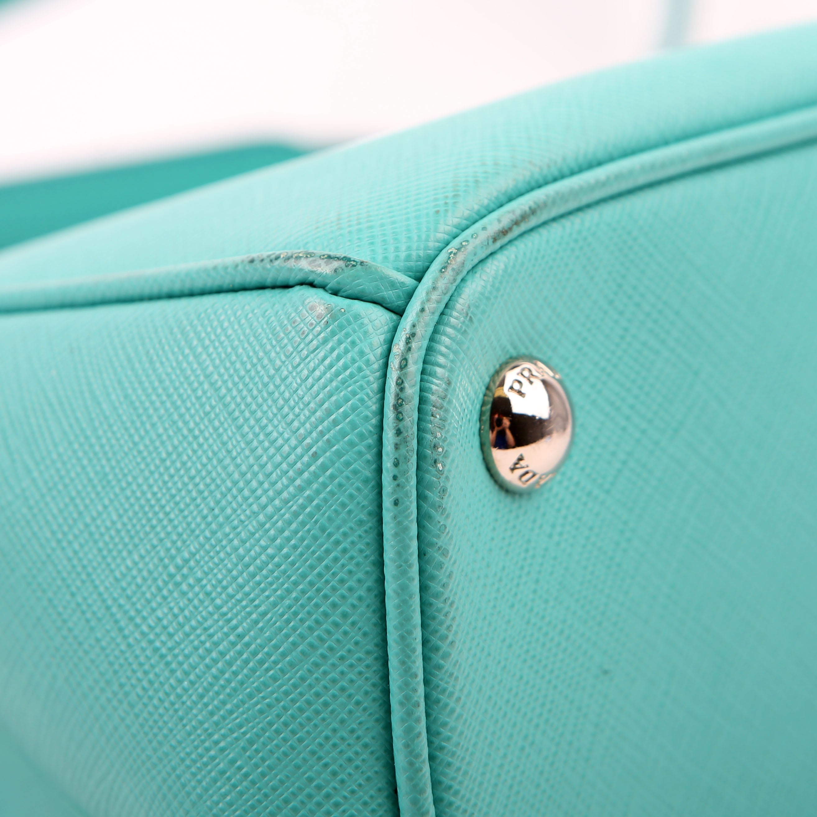 Prada Saffiano Galleria Small Teal