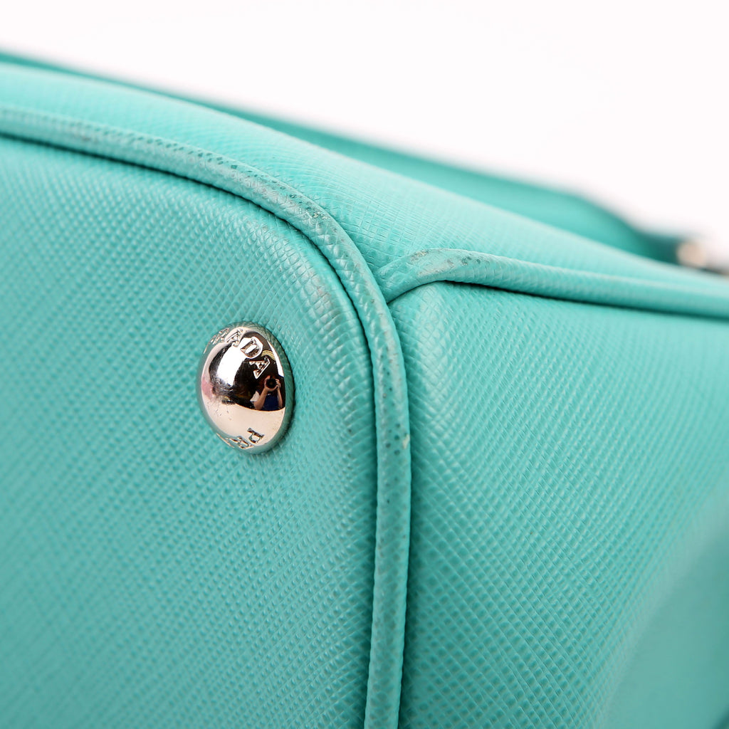 Prada Saffiano Galleria Small Teal