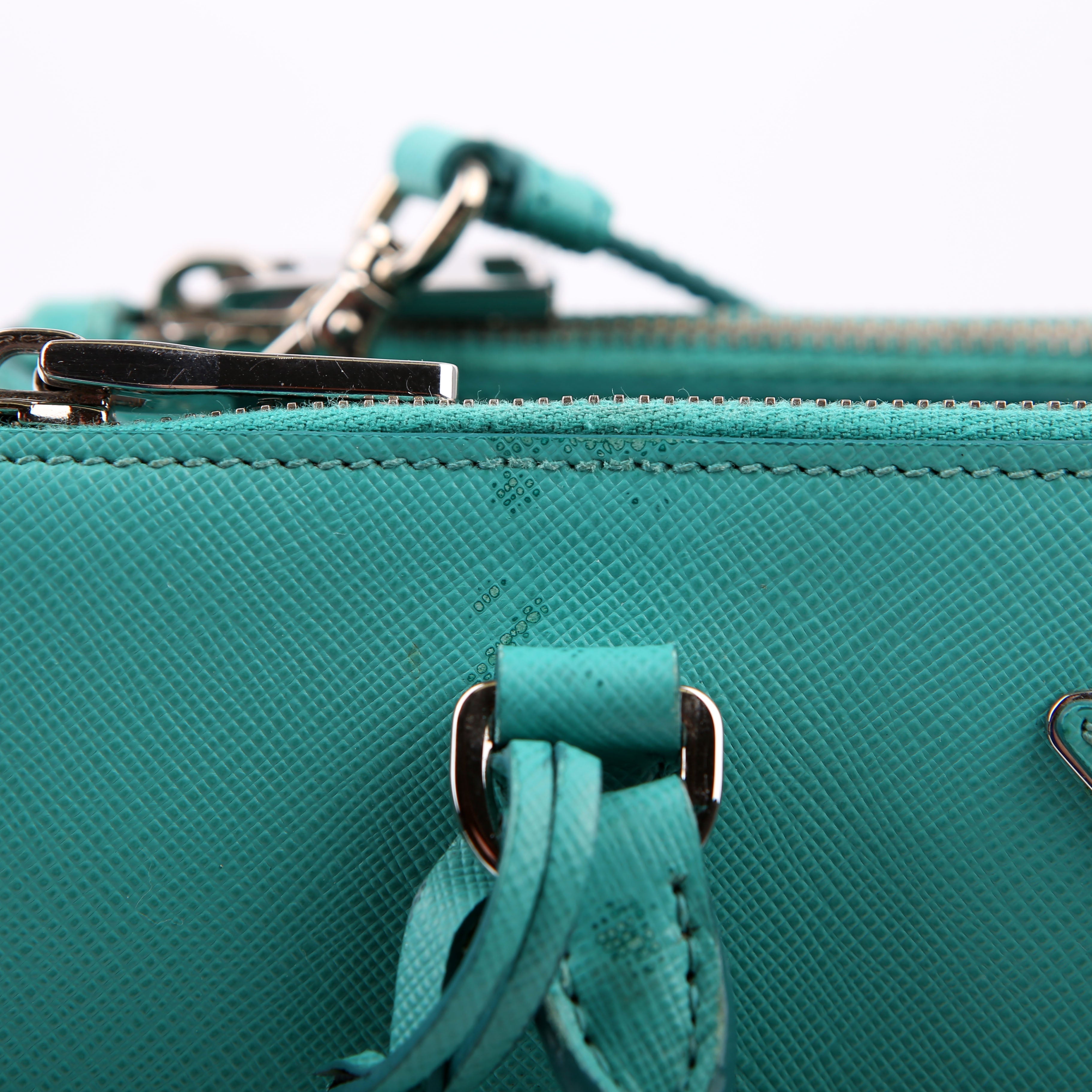 Prada Saffiano Galleria Small Teal