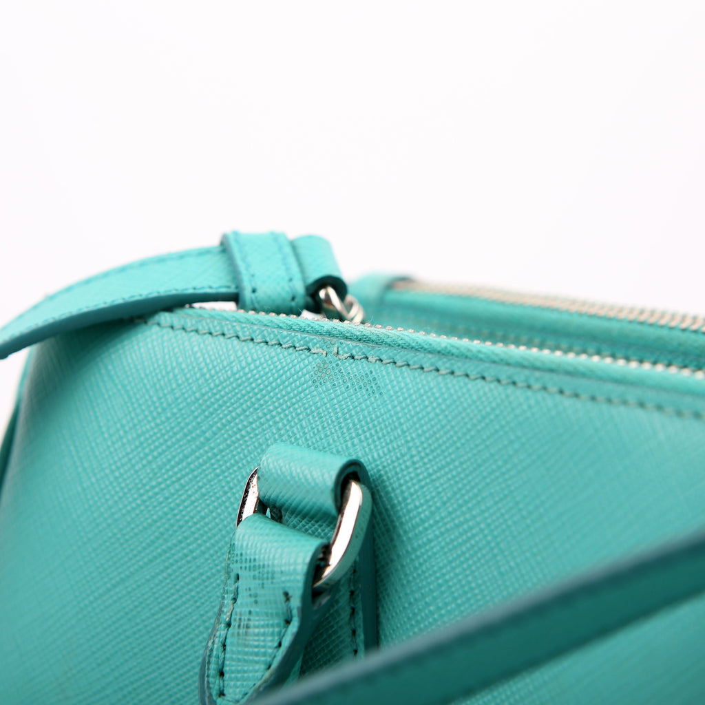 Prada Saffiano Galleria Small Teal