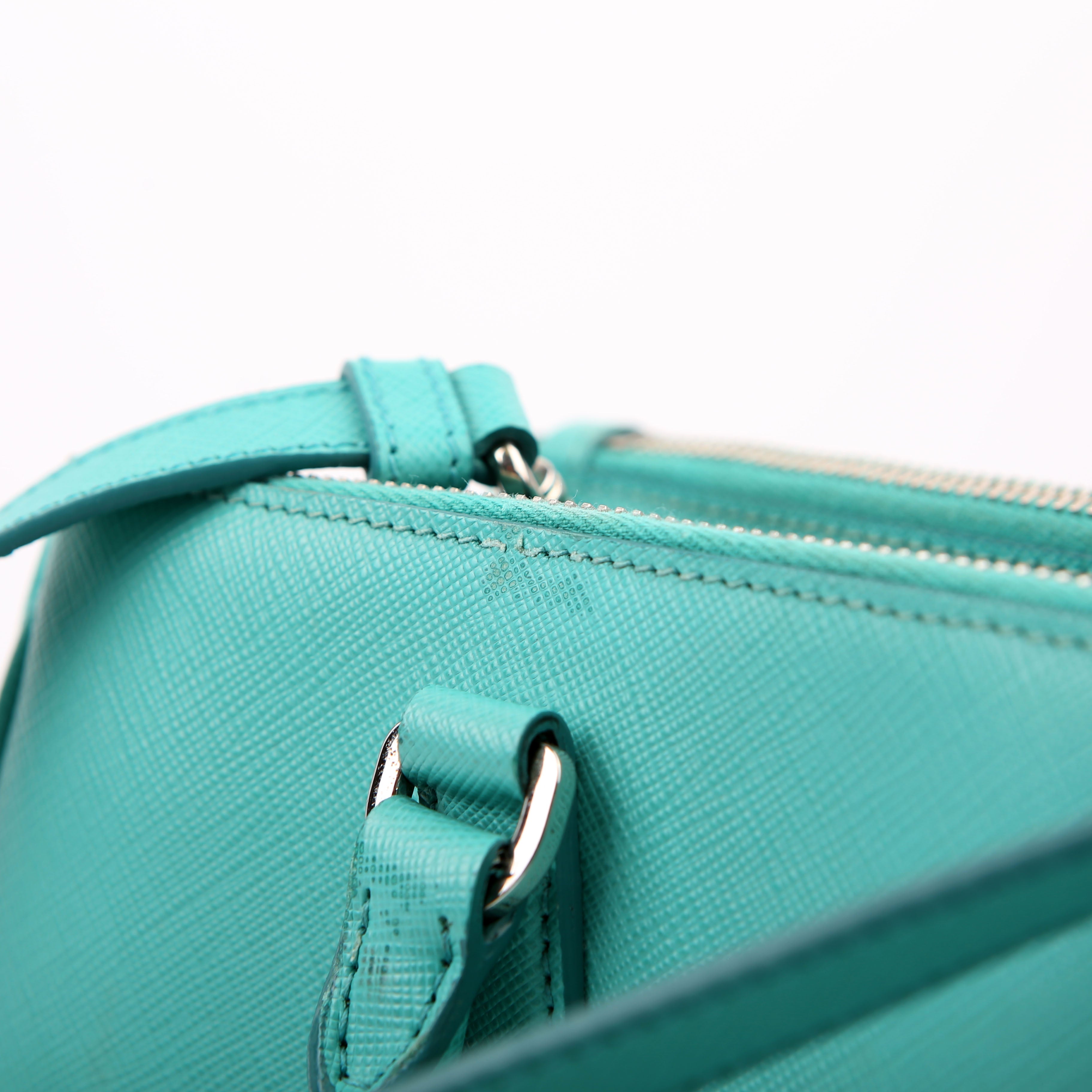 Prada Saffiano Galleria Small Teal