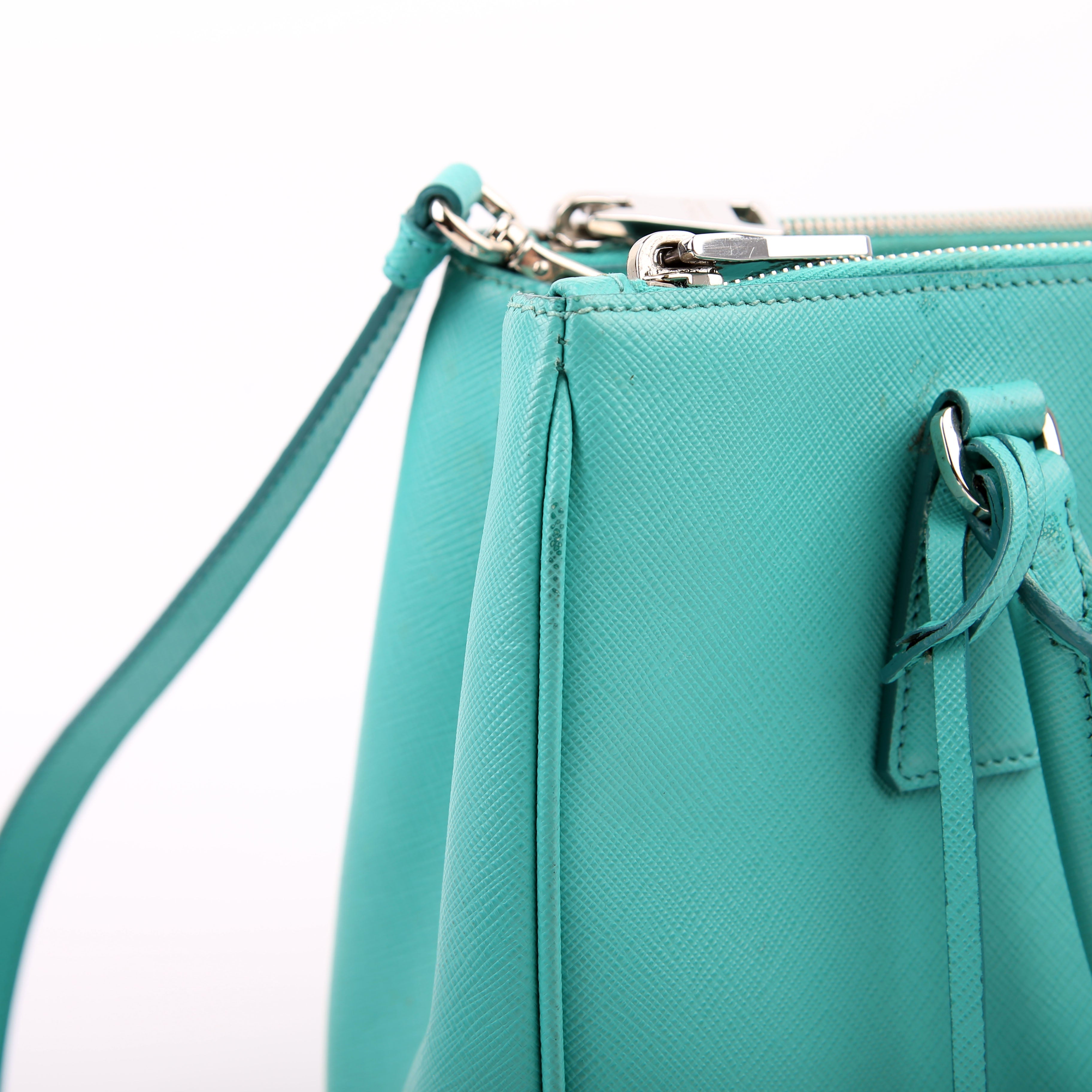 Prada Saffiano Galleria Small Teal