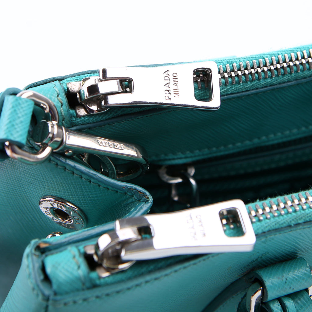 Prada Saffiano Galleria Small Teal