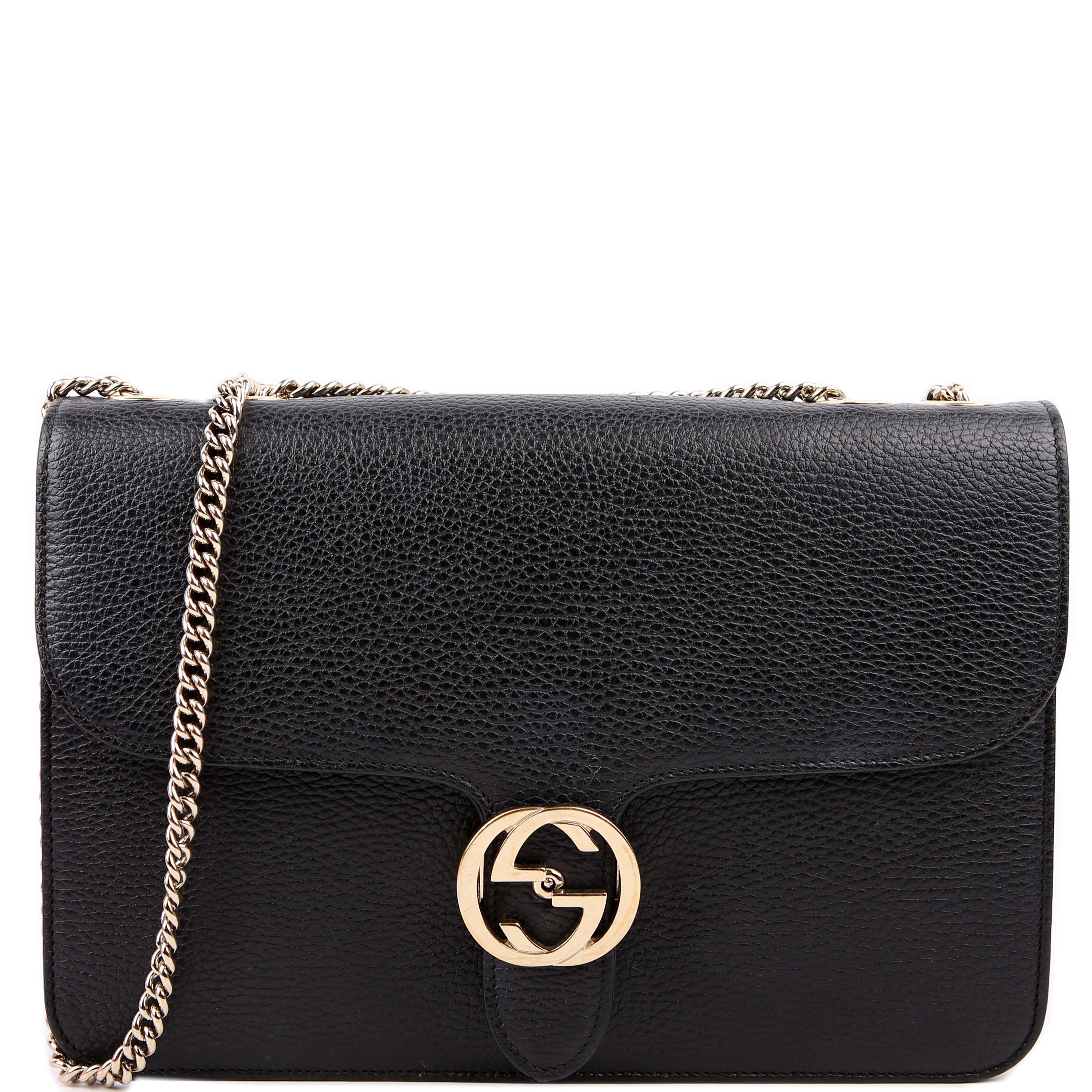 Gucci 510303 Interlocking GG Shoulder Black
