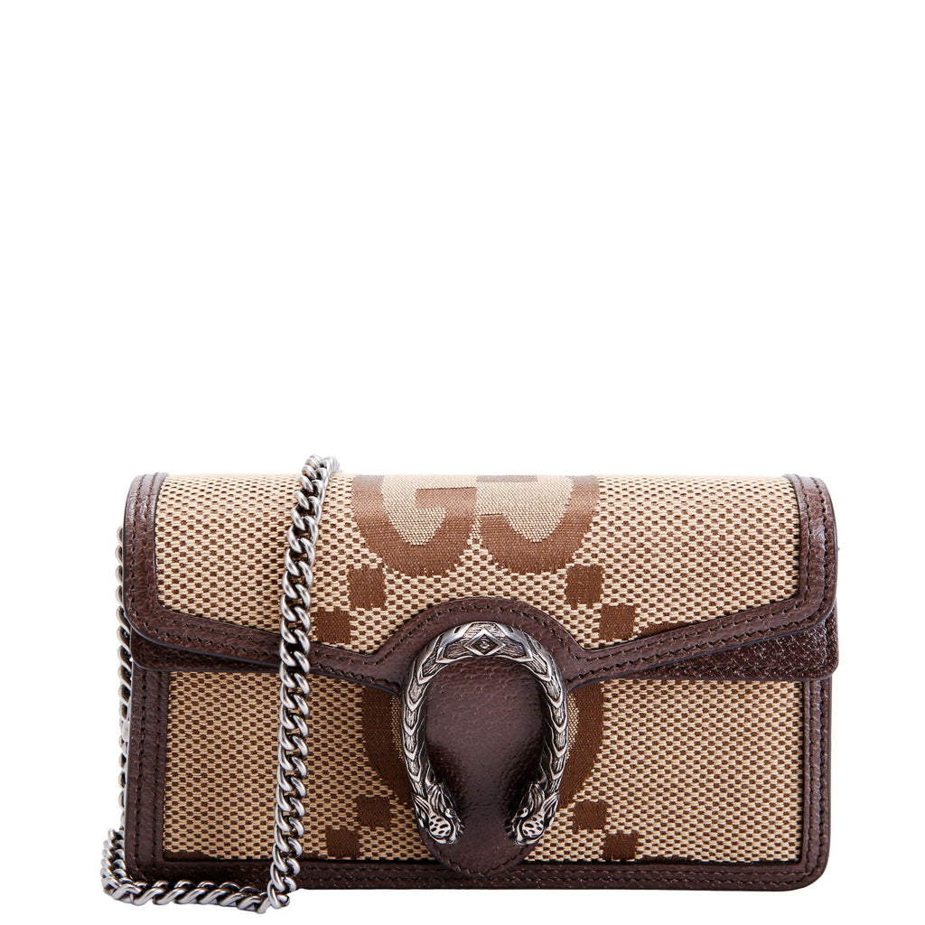 Gucci 476432 Dionysus Jumbo GG Super Mini Brown/Beige