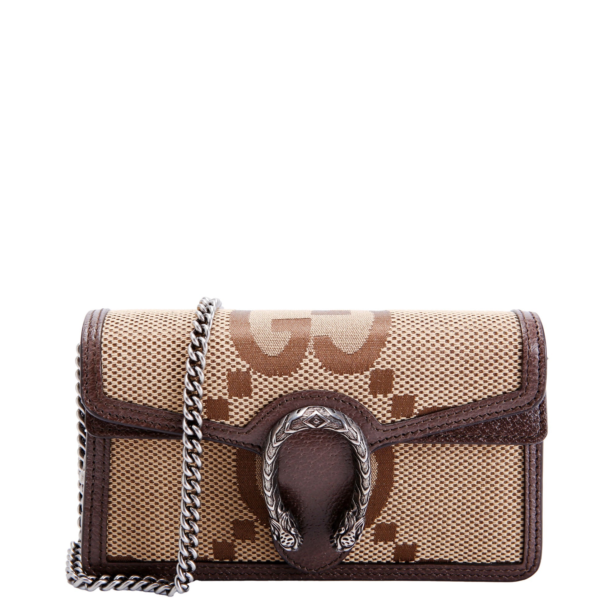 Gucci 476432 Dionysus Jumbo GG Super Mini Brown/Beige