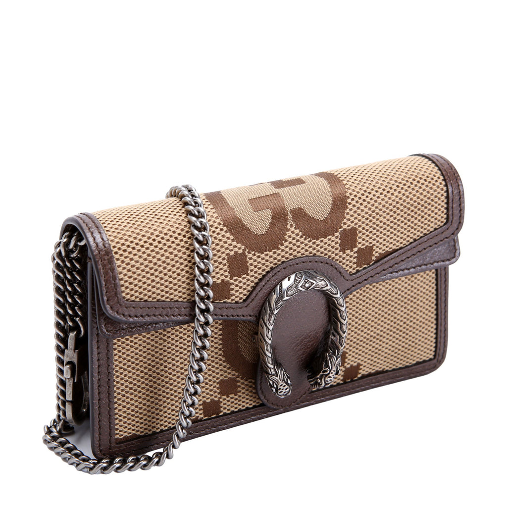 Gucci 476432 Dionysus Jumbo GG Super Mini Brown/Beige