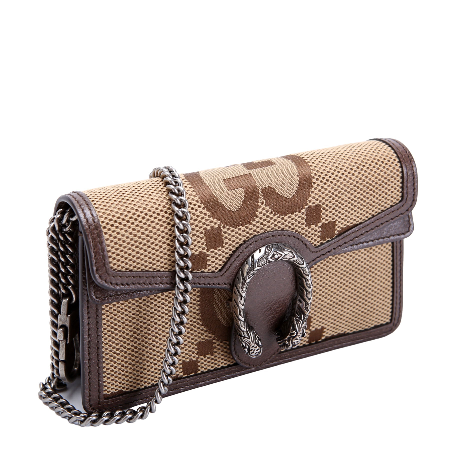 Gucci 476432 Dionysus Jumbo GG Super Mini Brown/Beige