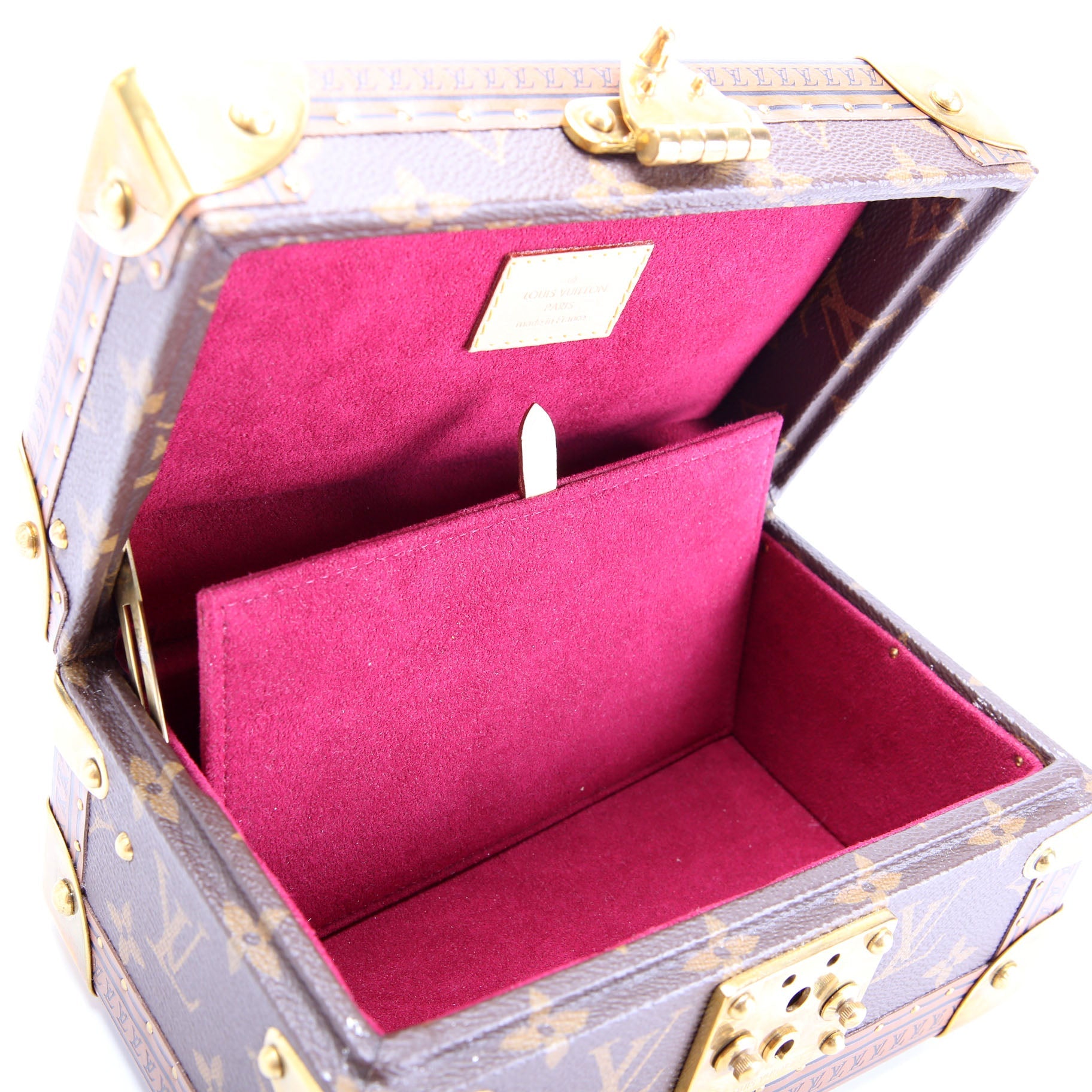 Coffret Tresor 20 Jewelry Box Monogram Brown/Berry