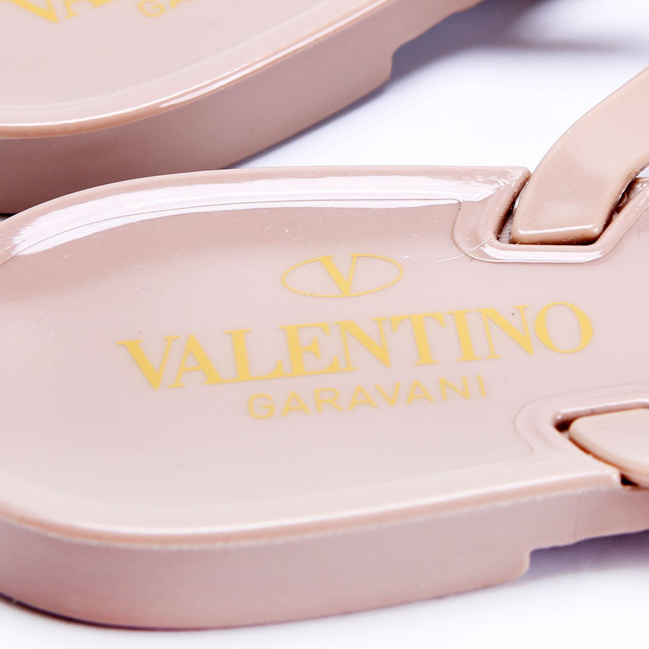 Rockstud Jelly Flip Flops size 40 Nude