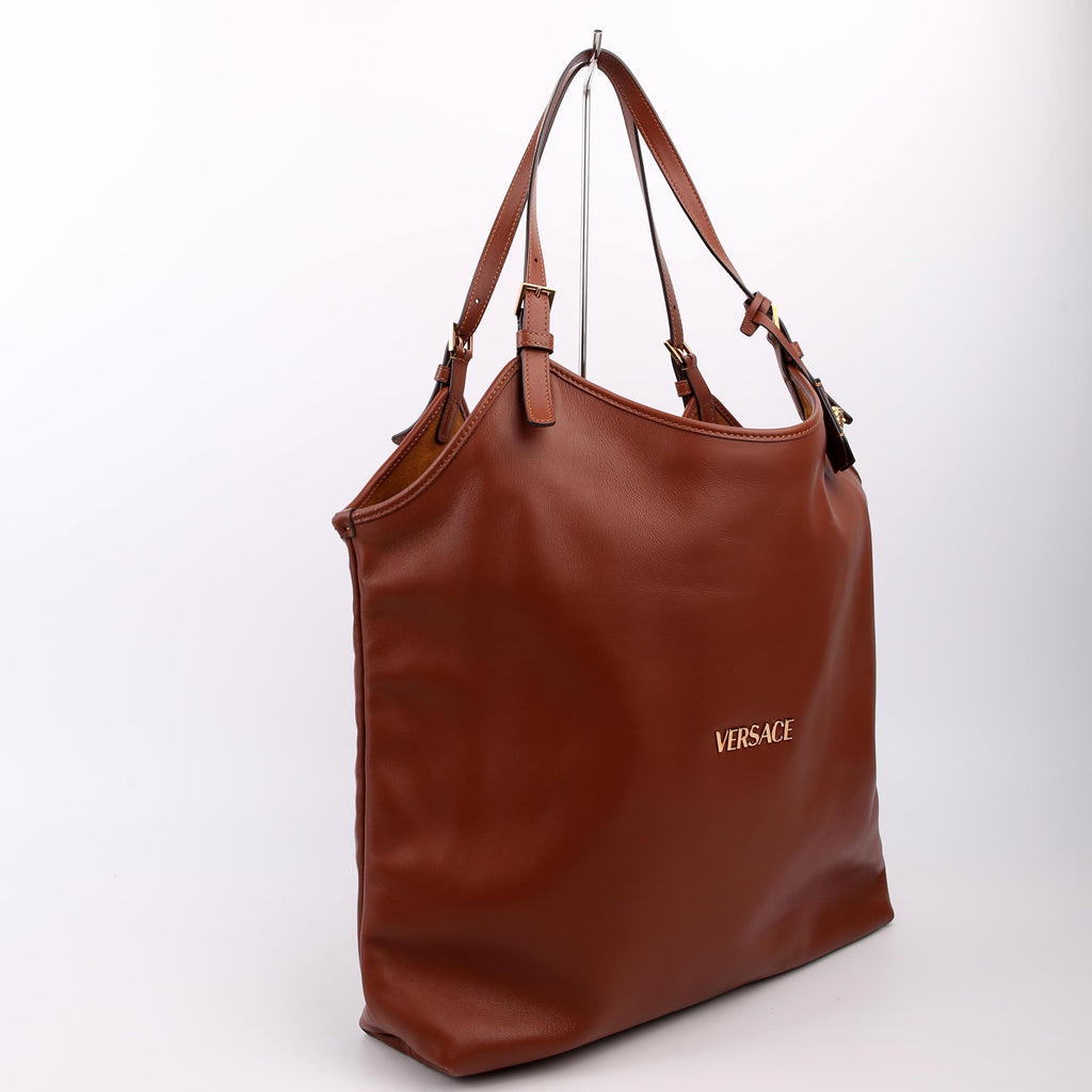 Leather Tag Hobo Brown