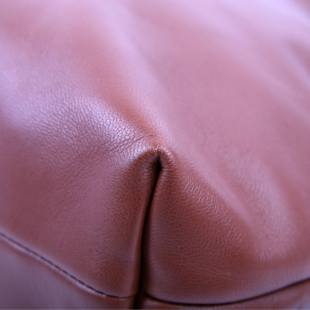 Leather Tag Hobo Brown
