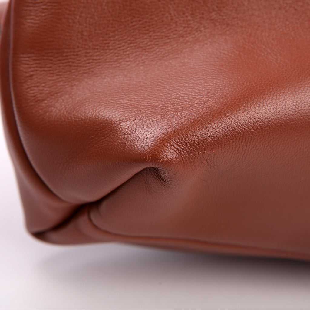 Leather Tag Hobo Brown