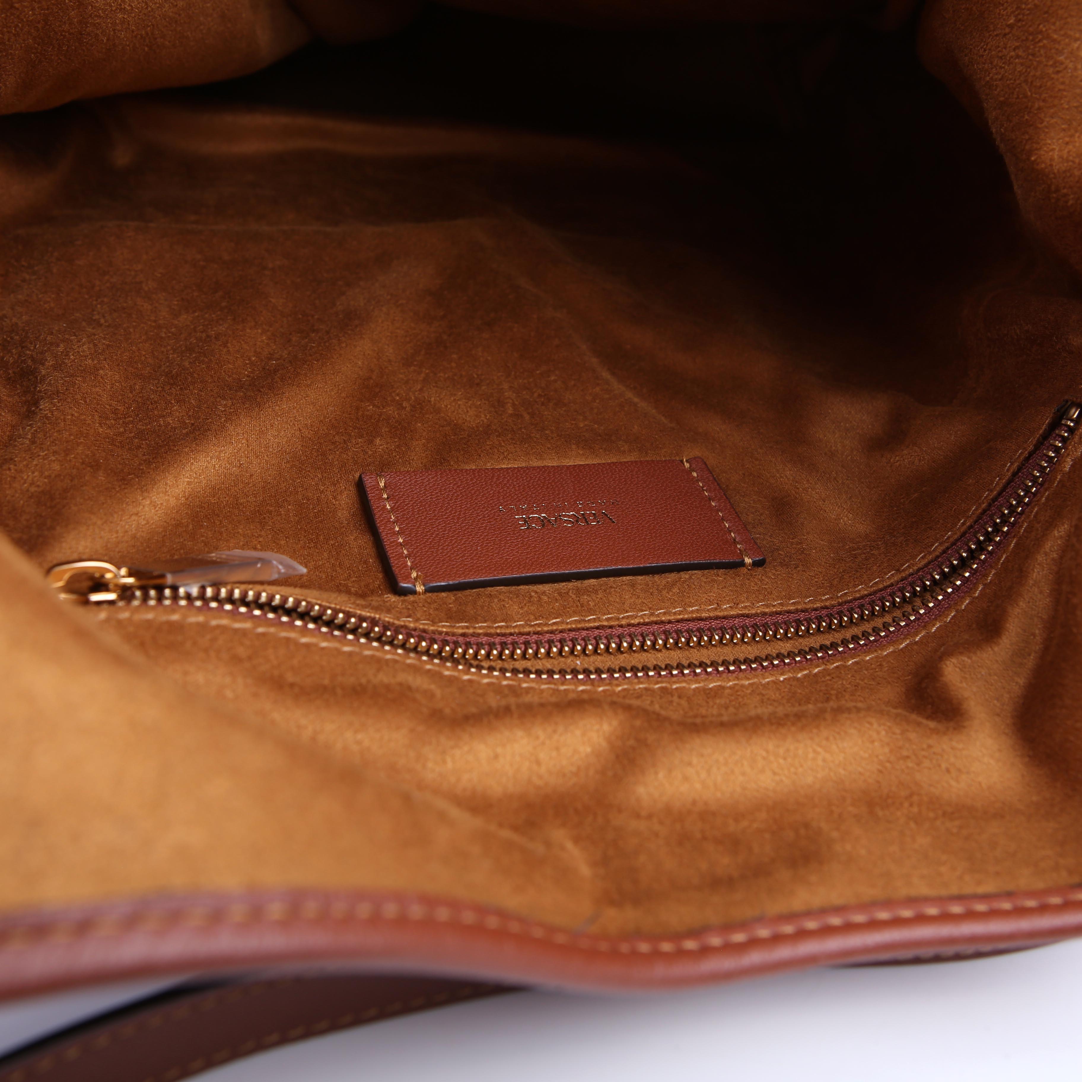 Leather Tag Hobo Brown