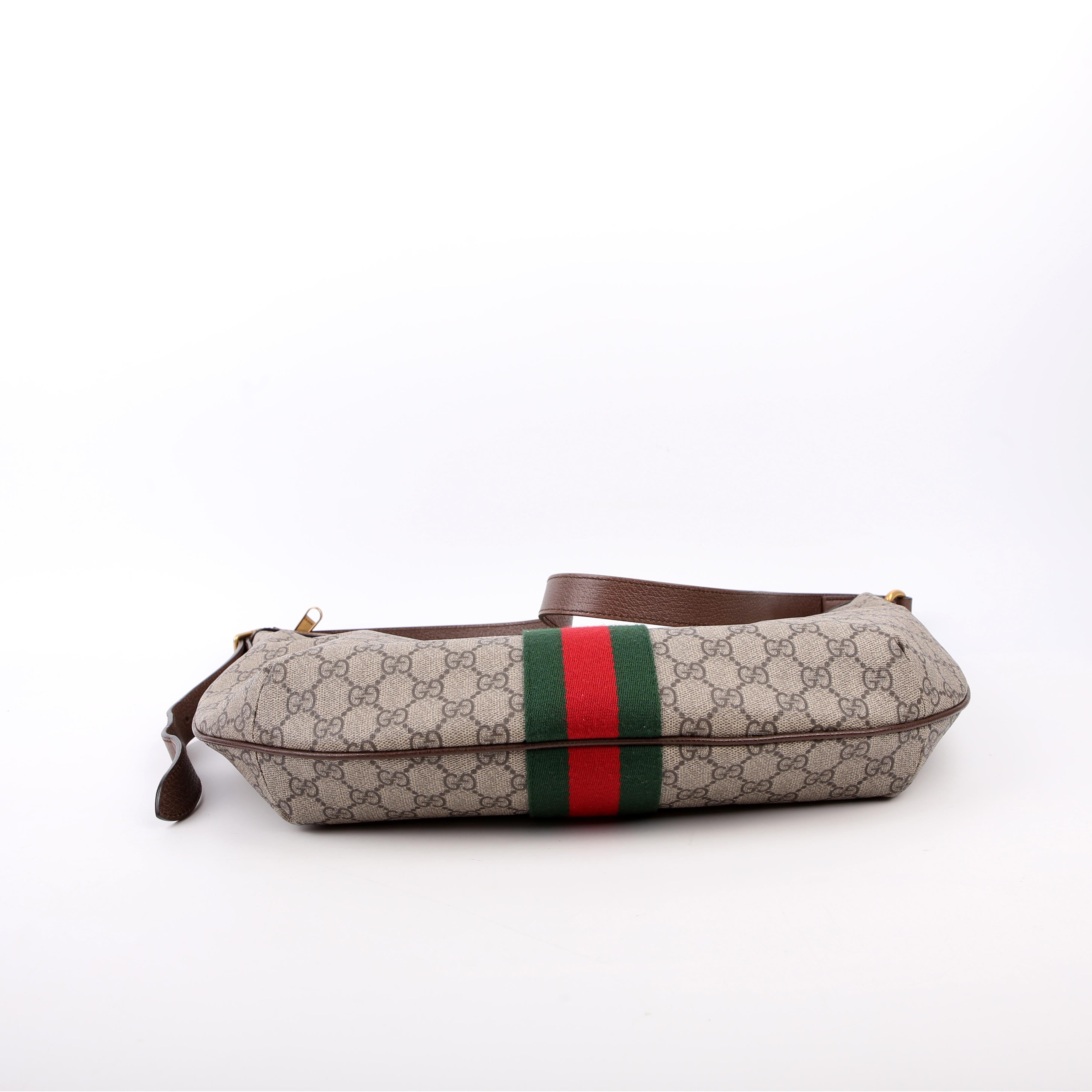 Gucci 547939 Ophidia GG Supreme Half Moon Hobo Large
