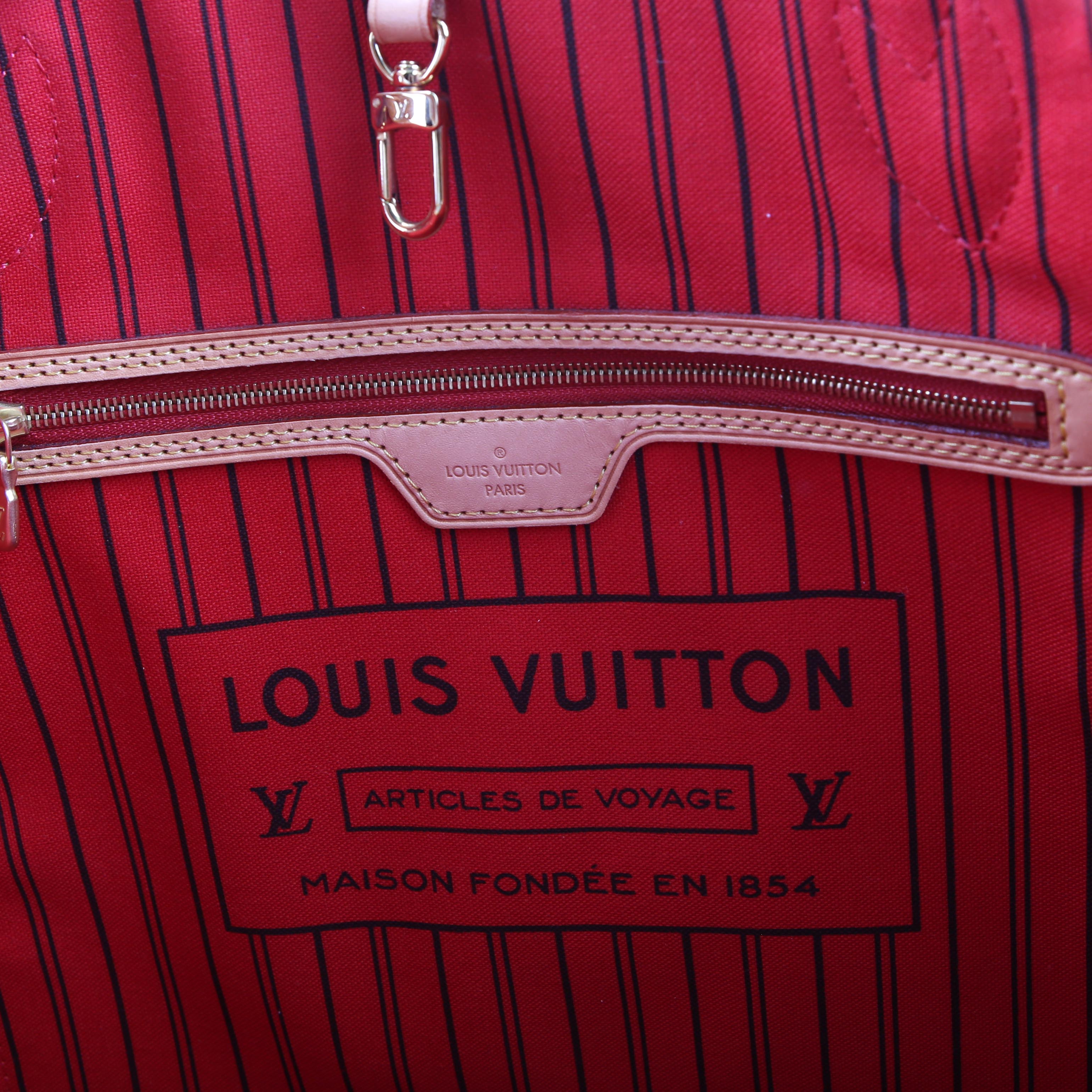 Neverfull with Wallet MM Monogram Red