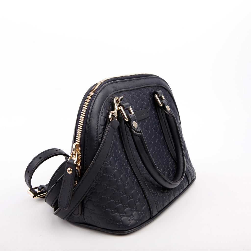 Gucci 449654 Mini Dome Micro Guccissima Blue