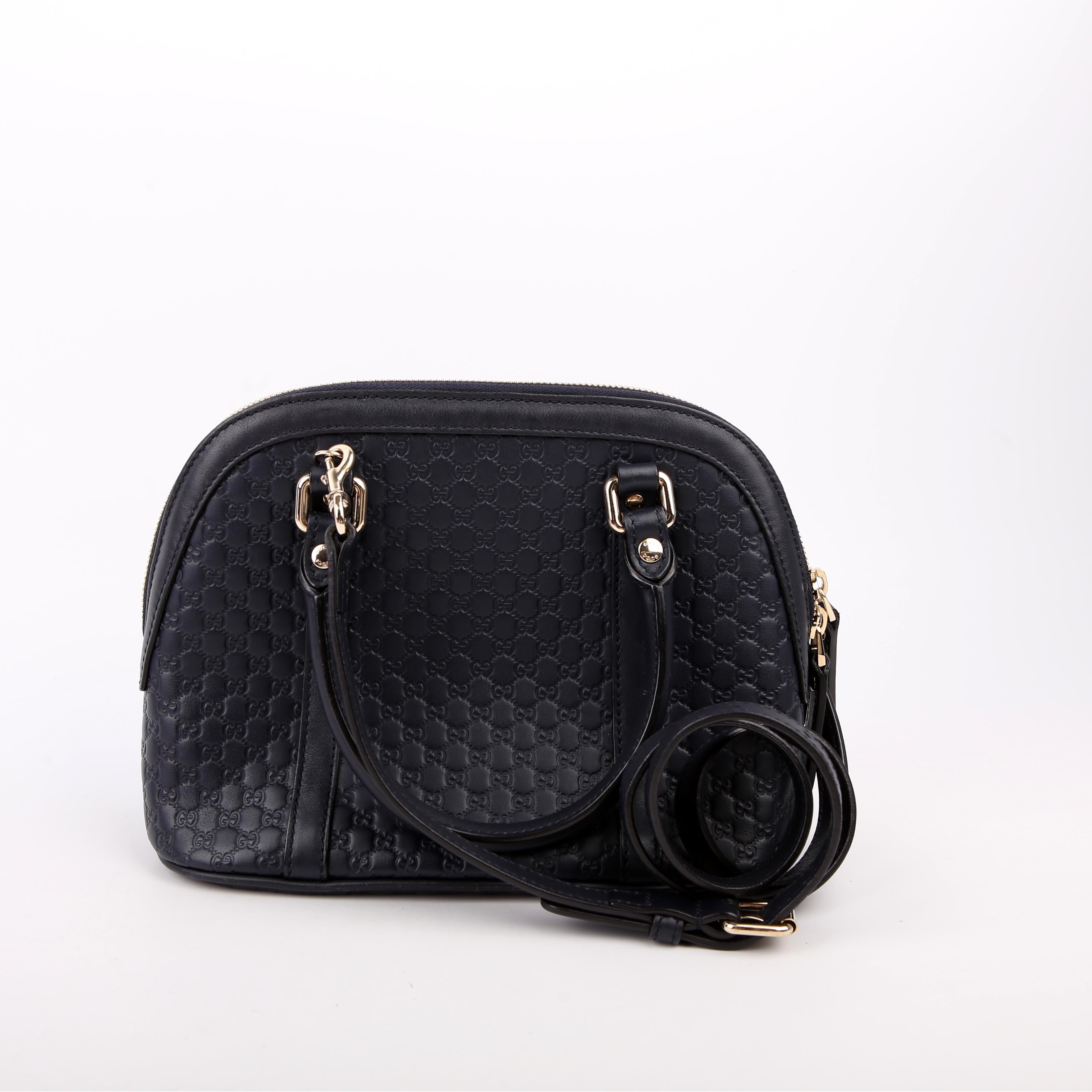 Gucci 449654 Mini Dome Micro Guccissima Blue