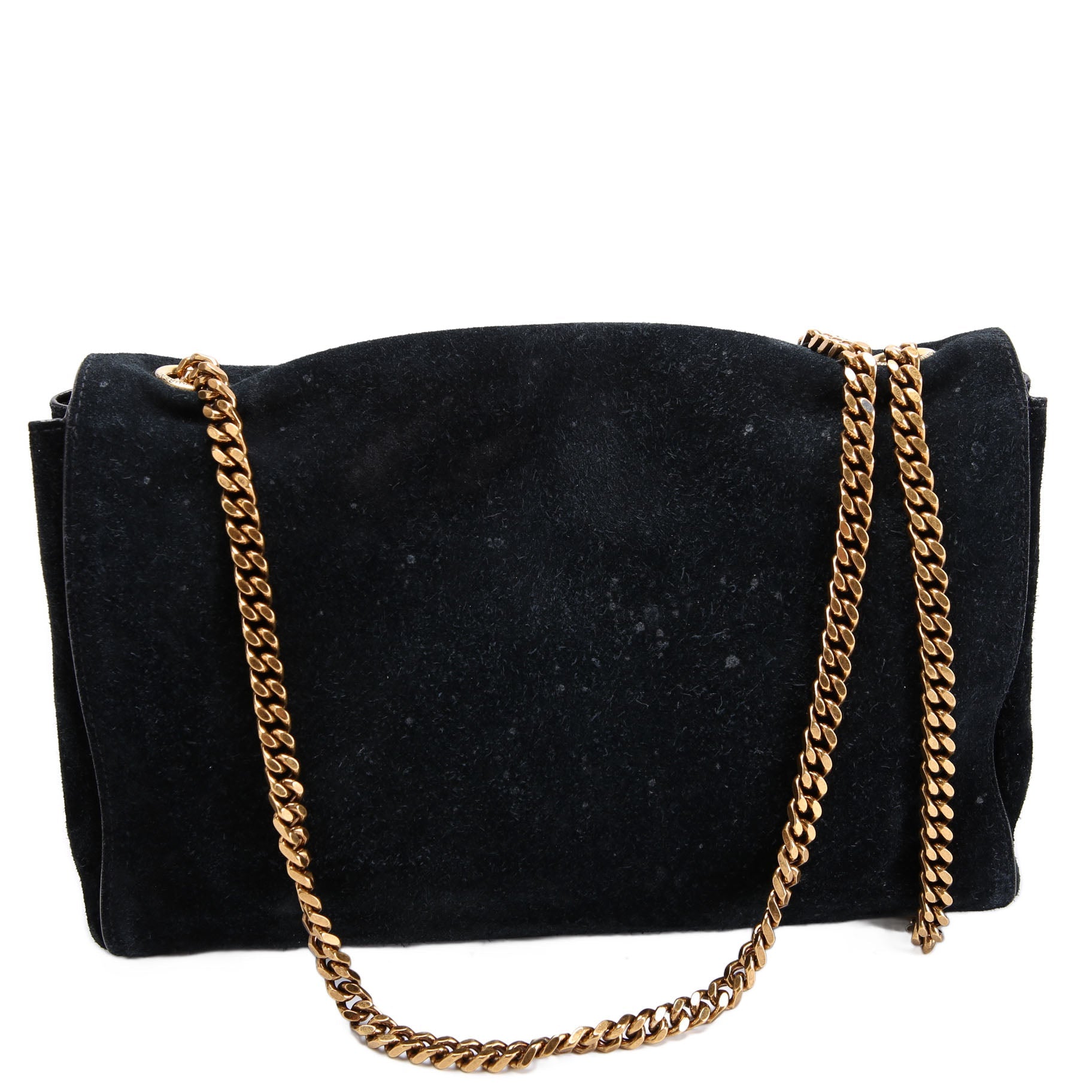 SAINT LAURENT Kate Satchel Medium Reversible Suede/Leather 553804 Black