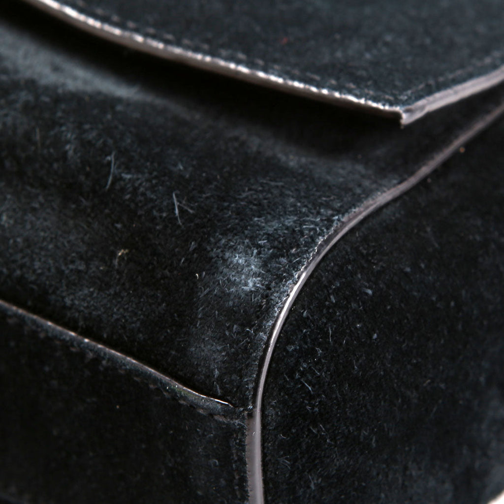 SAINT LAURENT Kate Satchel Medium Reversible Suede/Leather 553804 Black
