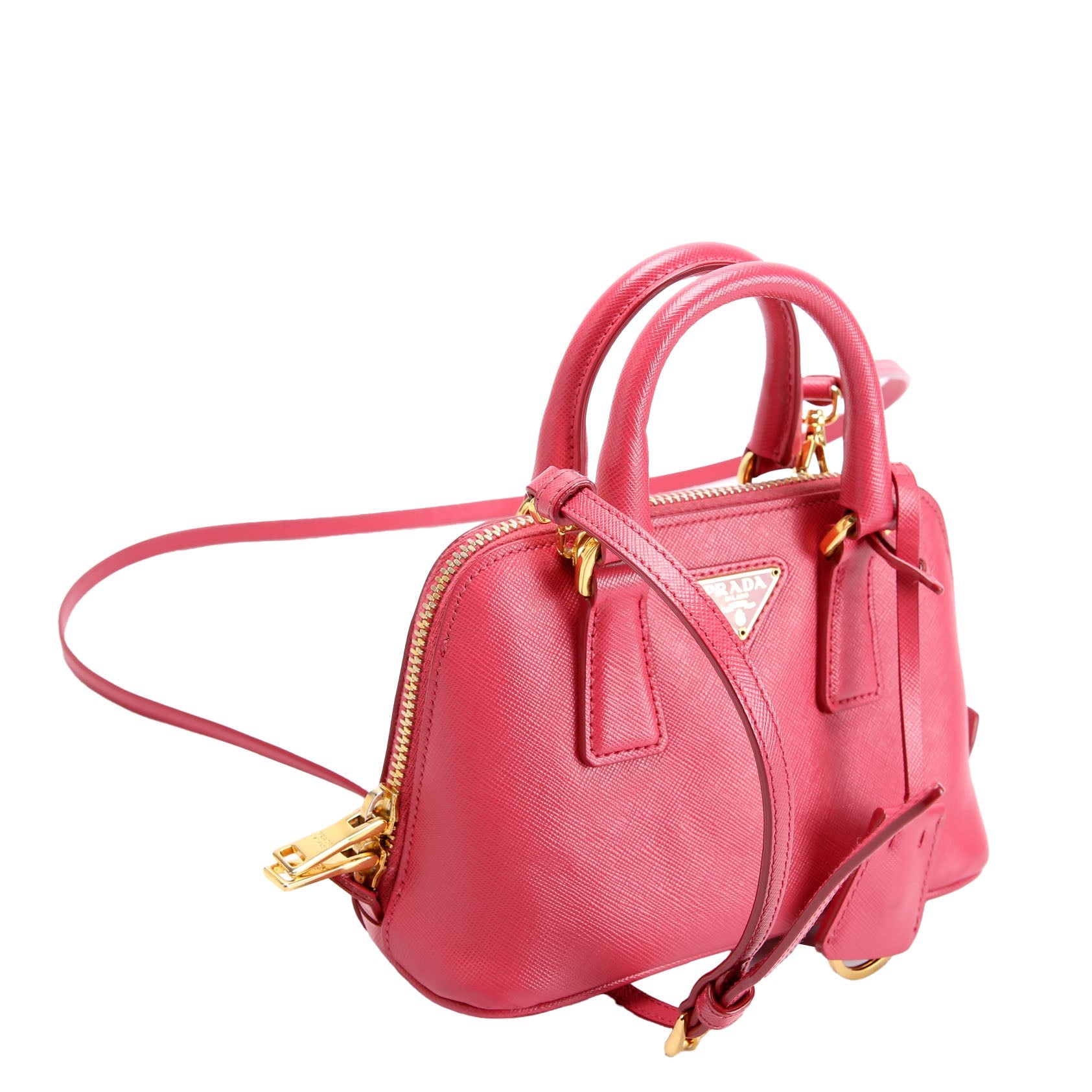 Saffiano Lux Mini Promenade Pink