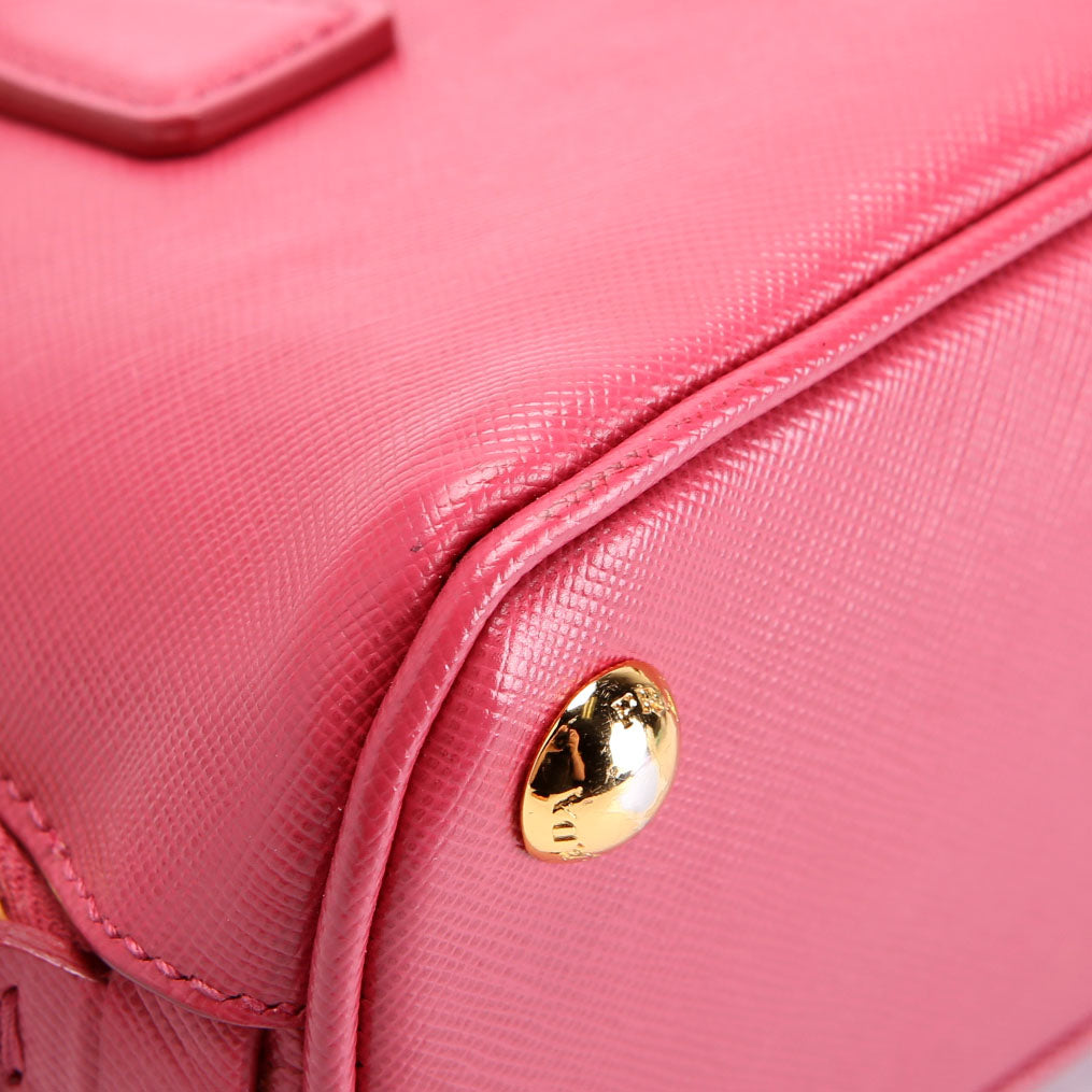 Saffiano Lux Mini Promenade Pink