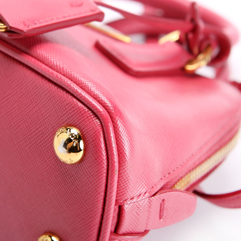 Saffiano Lux Mini Promenade Pink