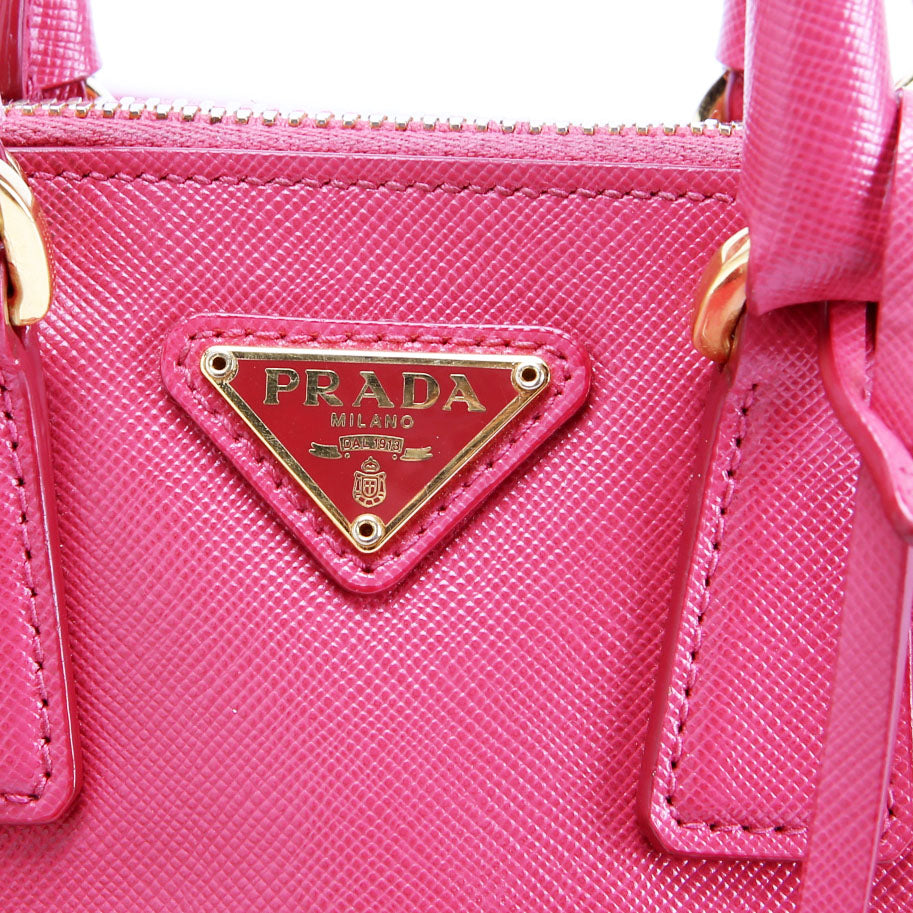 Saffiano Lux Mini Promenade Pink