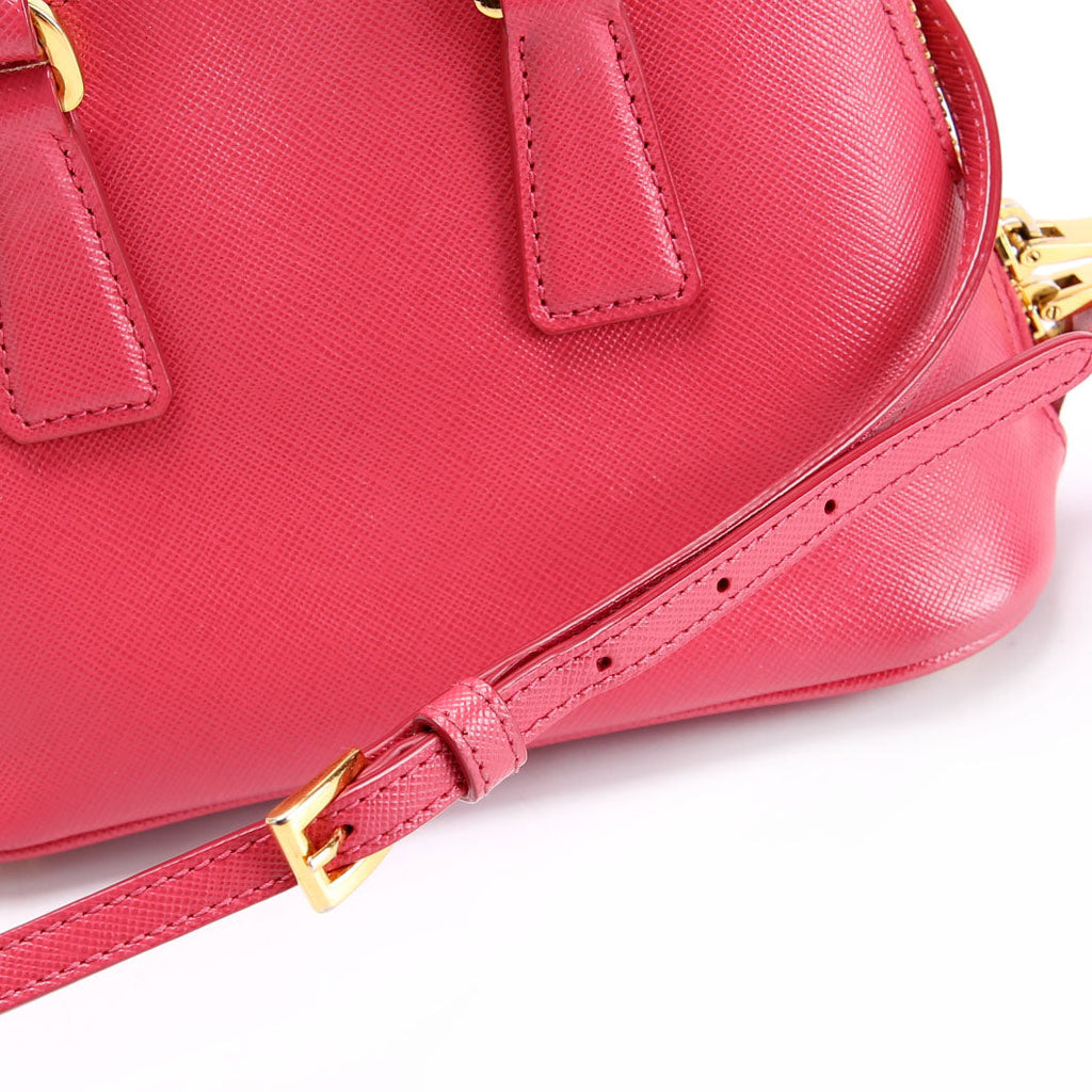 Saffiano Lux Mini Promenade Pink