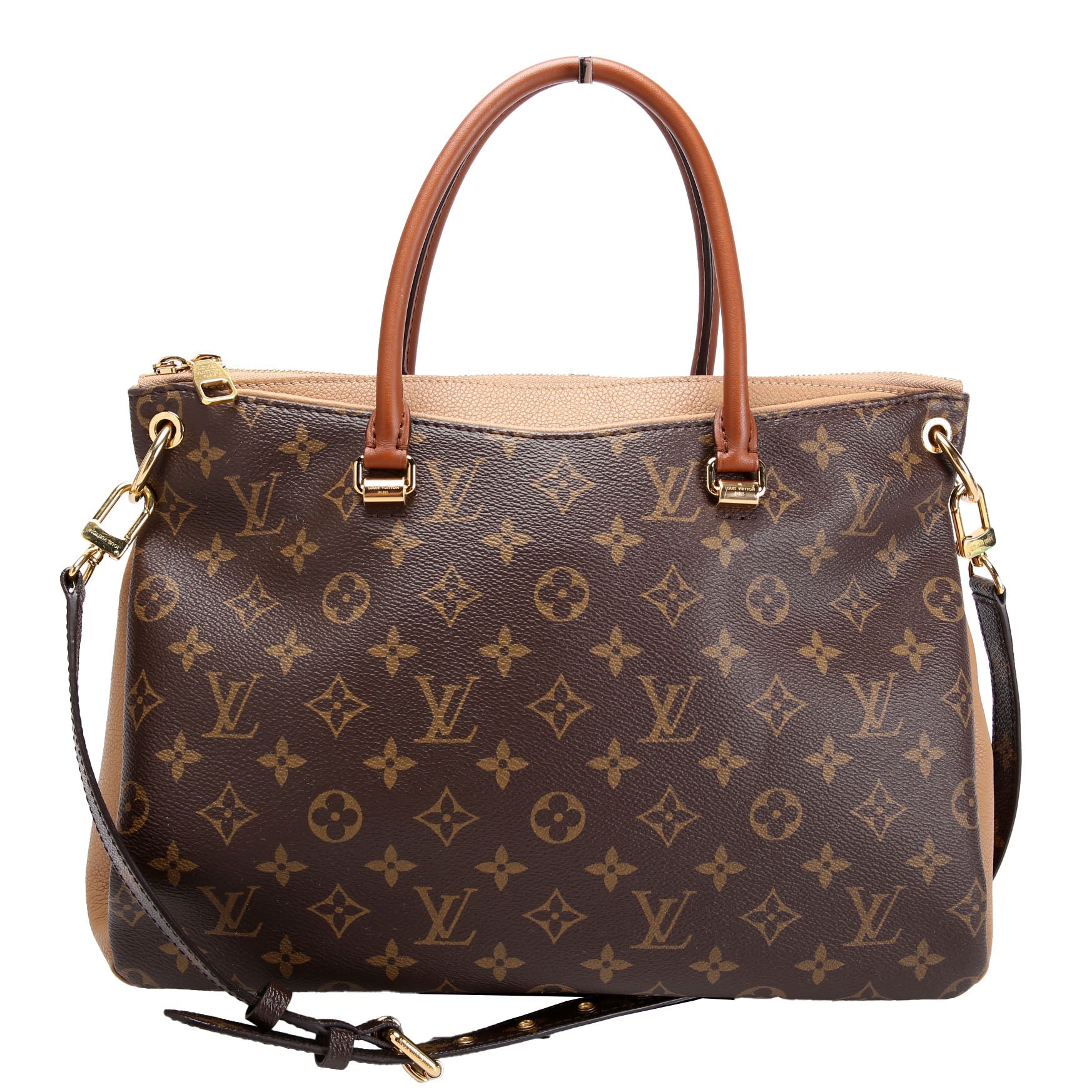 Pallas Tote Monogram Leather Side