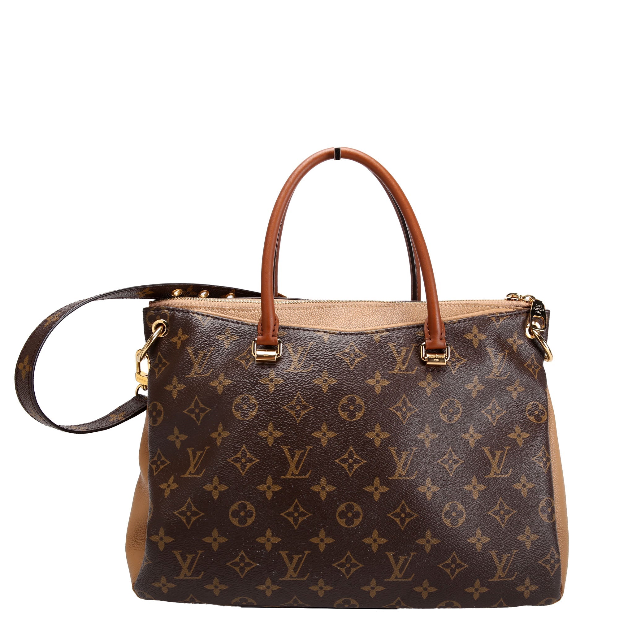 Pallas Tote Monogram Leather Side