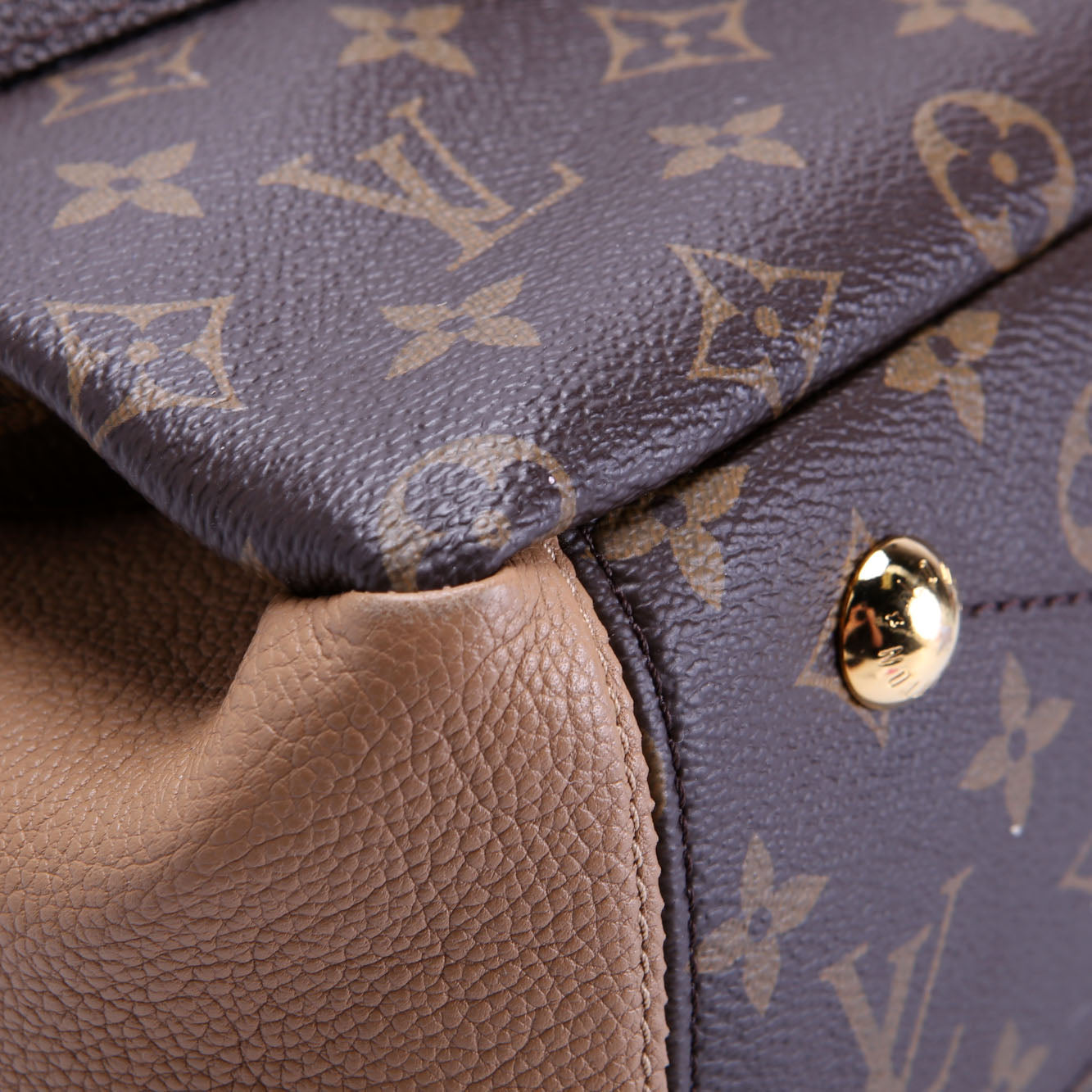 Pallas Tote Monogram Leather Side