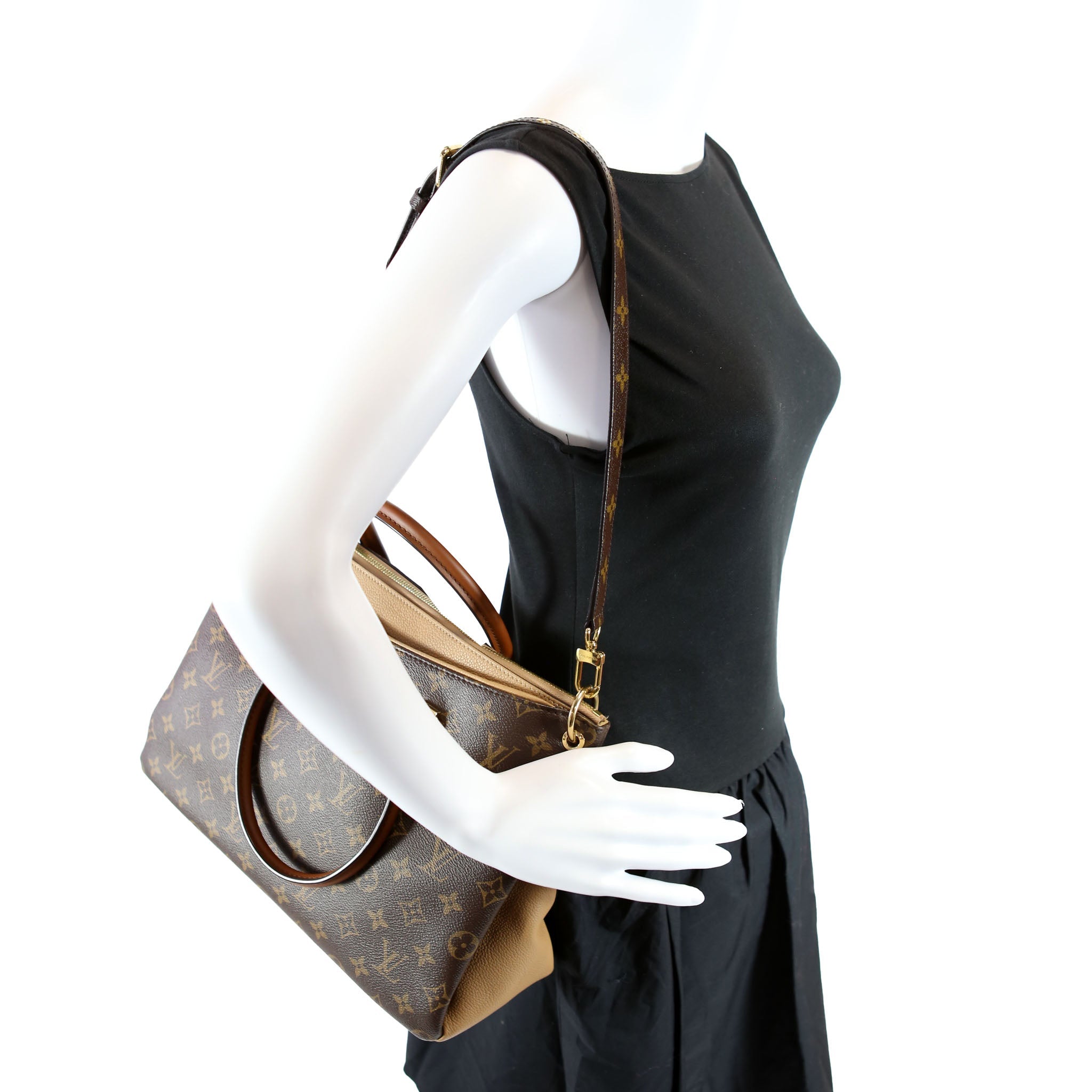 Pallas Tote Monogram Leather Side