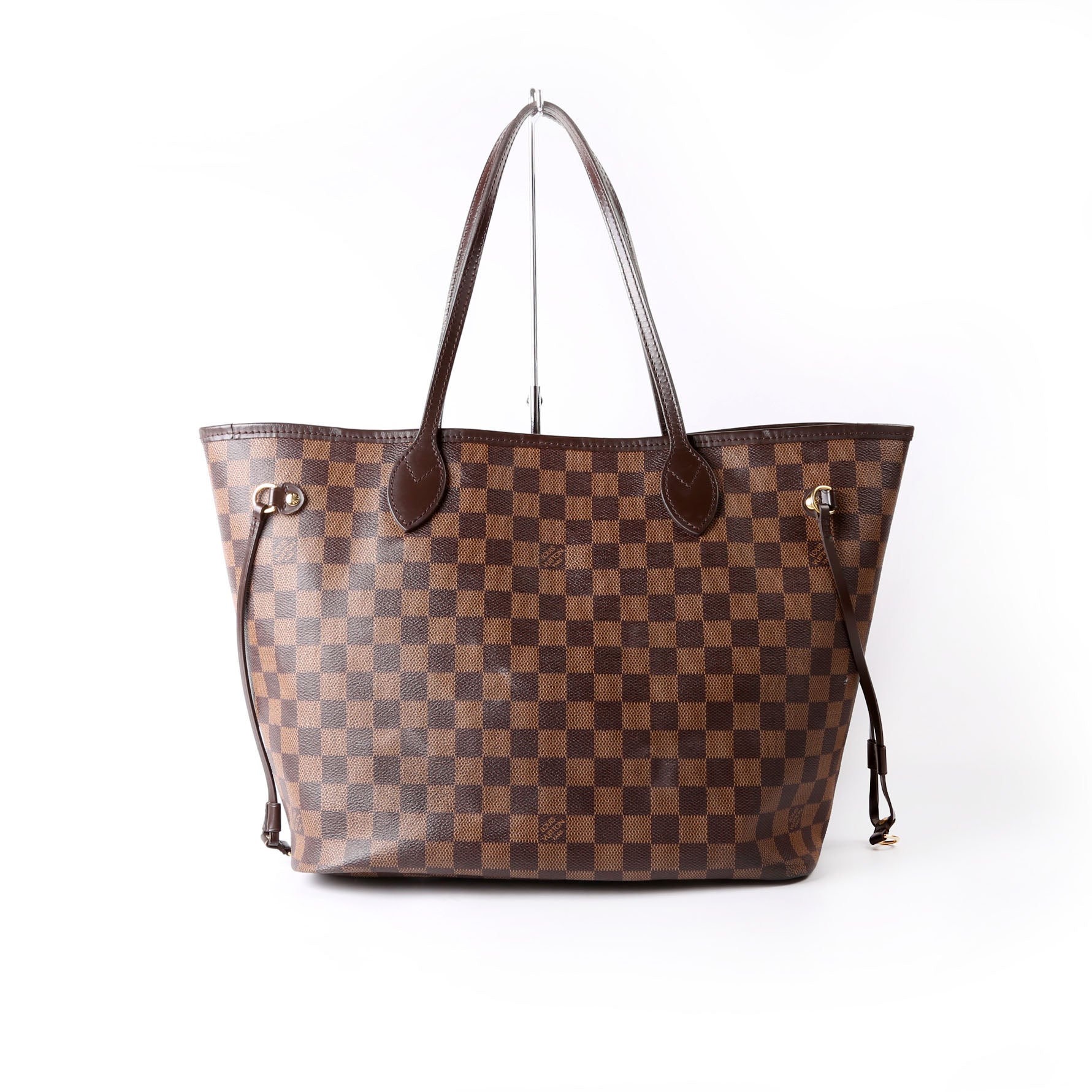 Neverfull With Wallet MM Damier Ebene Red