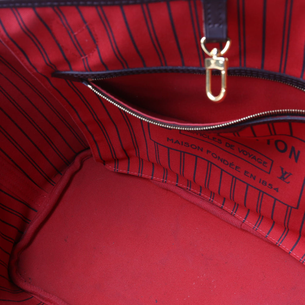 Neverfull With Wallet MM Damier Ebene Red