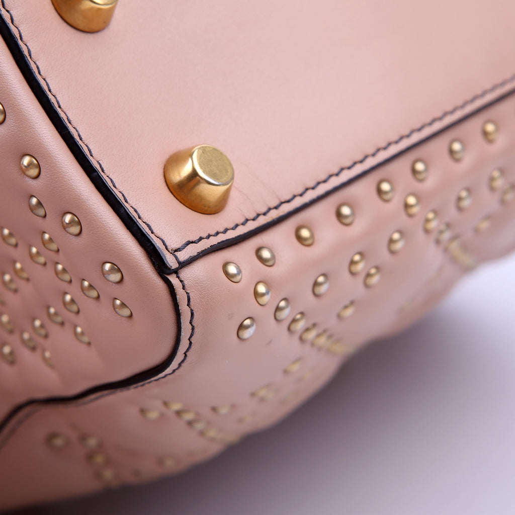Dior Lady Dior Mini Studded Tan
