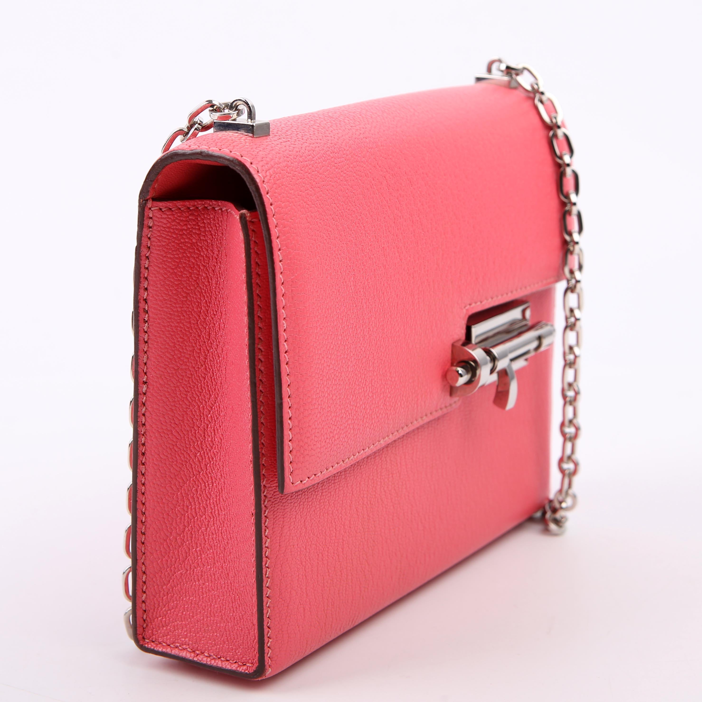 Hermes Verrou Chaine Mini Pink/Silver