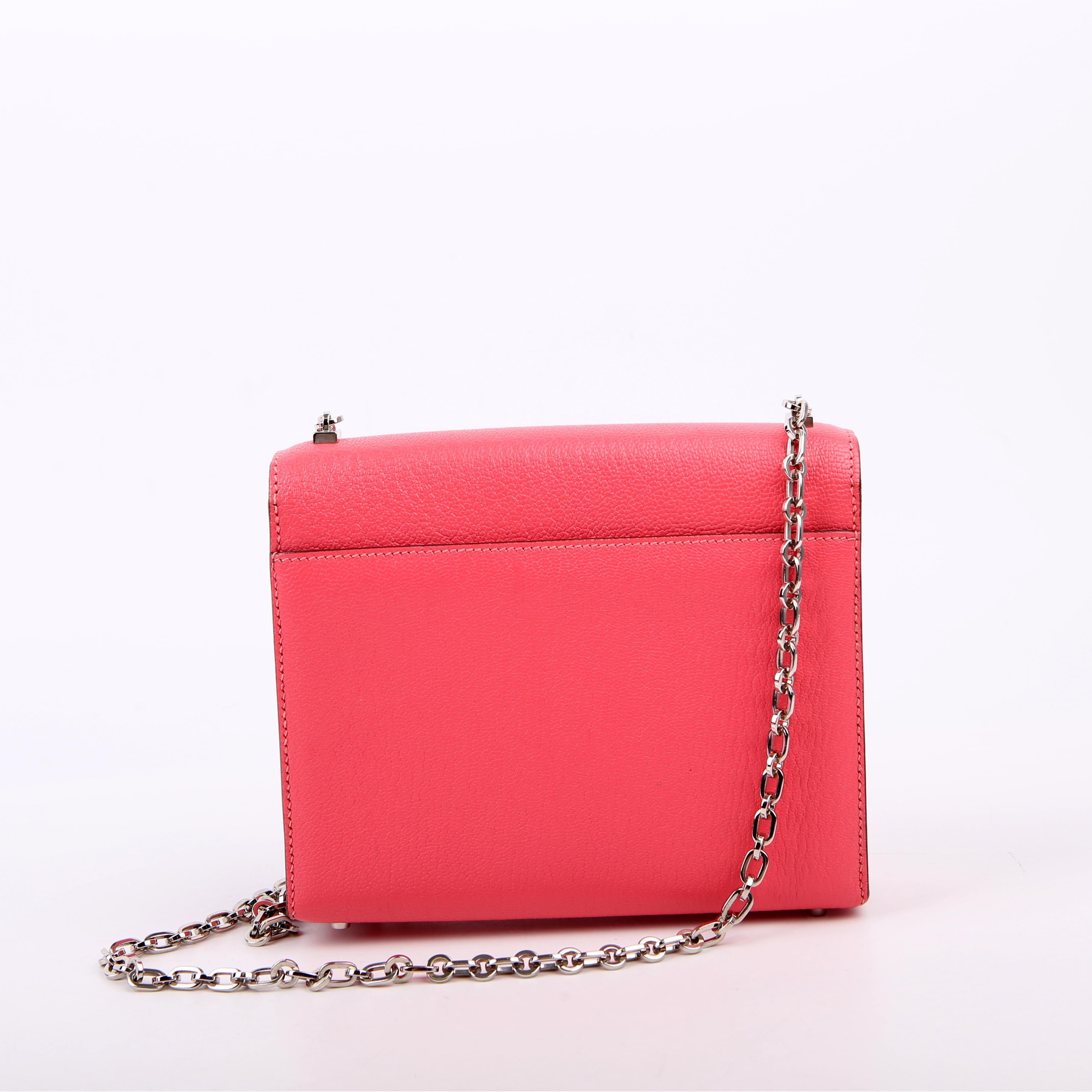Hermes Verrou Chaine Mini Pink/Silver