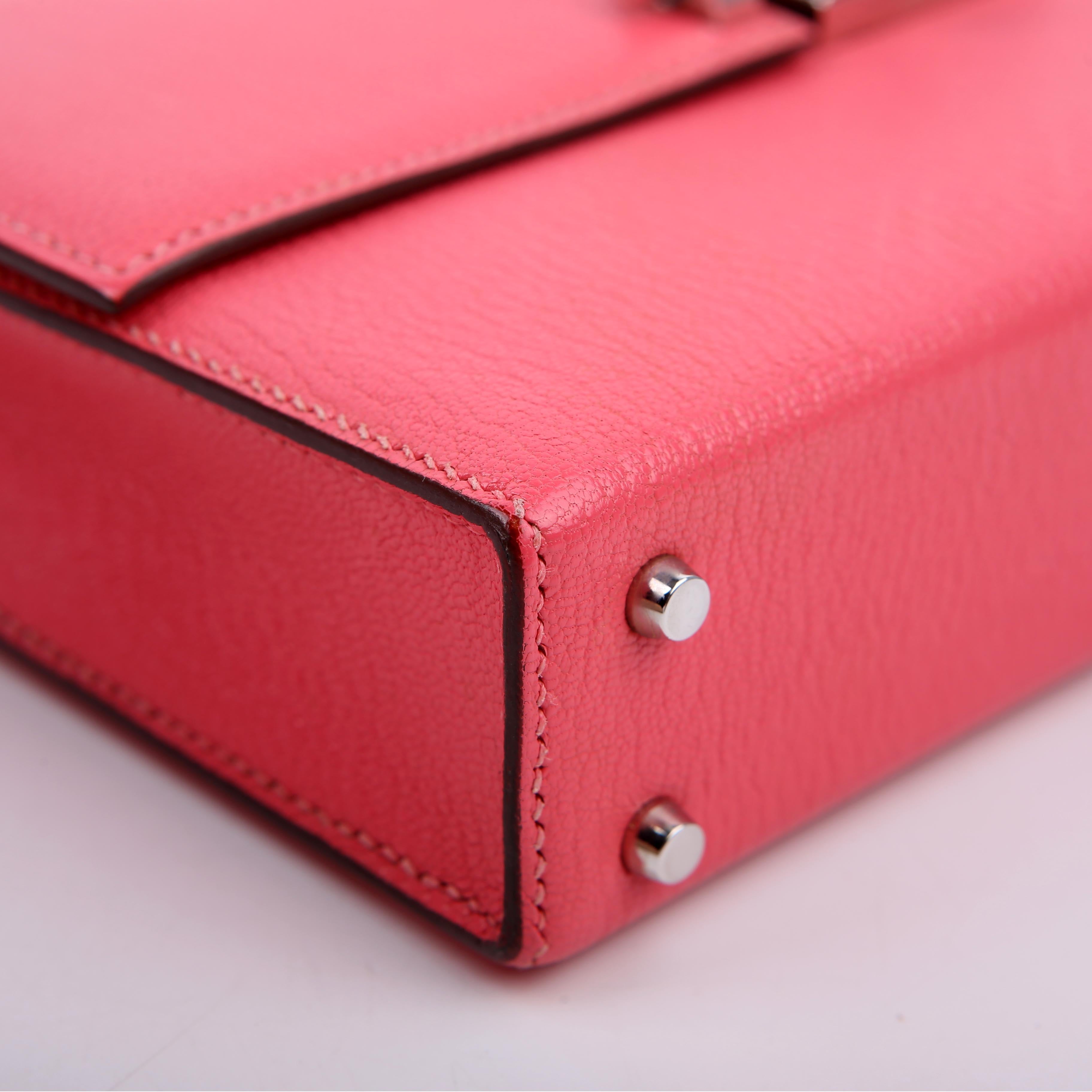 Hermes Verrou Chaine Mini Pink/Silver