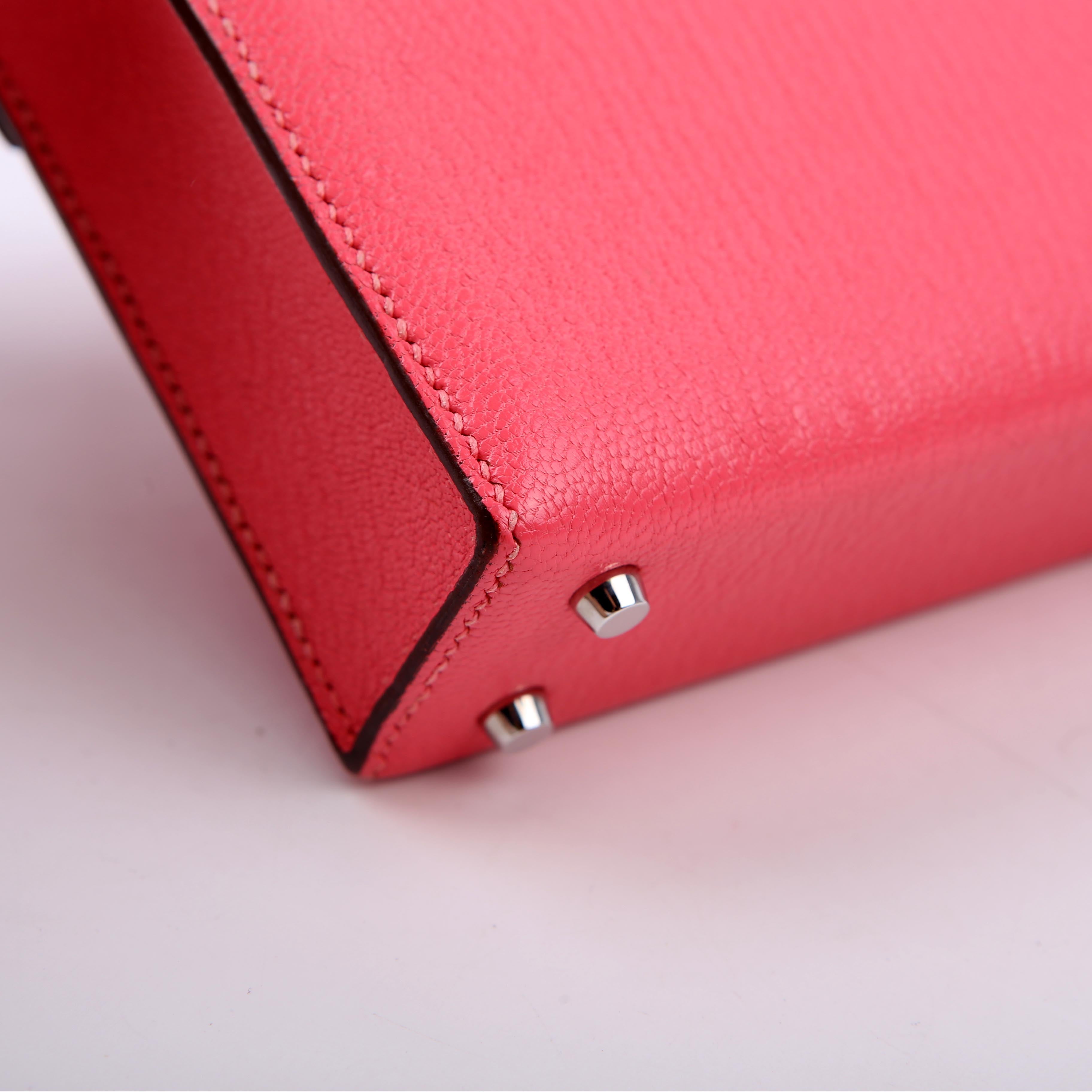Hermes Verrou Chaine Mini Pink/Silver