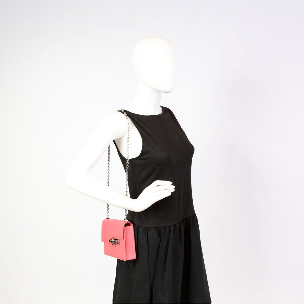 Hermes Verrou Chaine Mini Pink/Silver