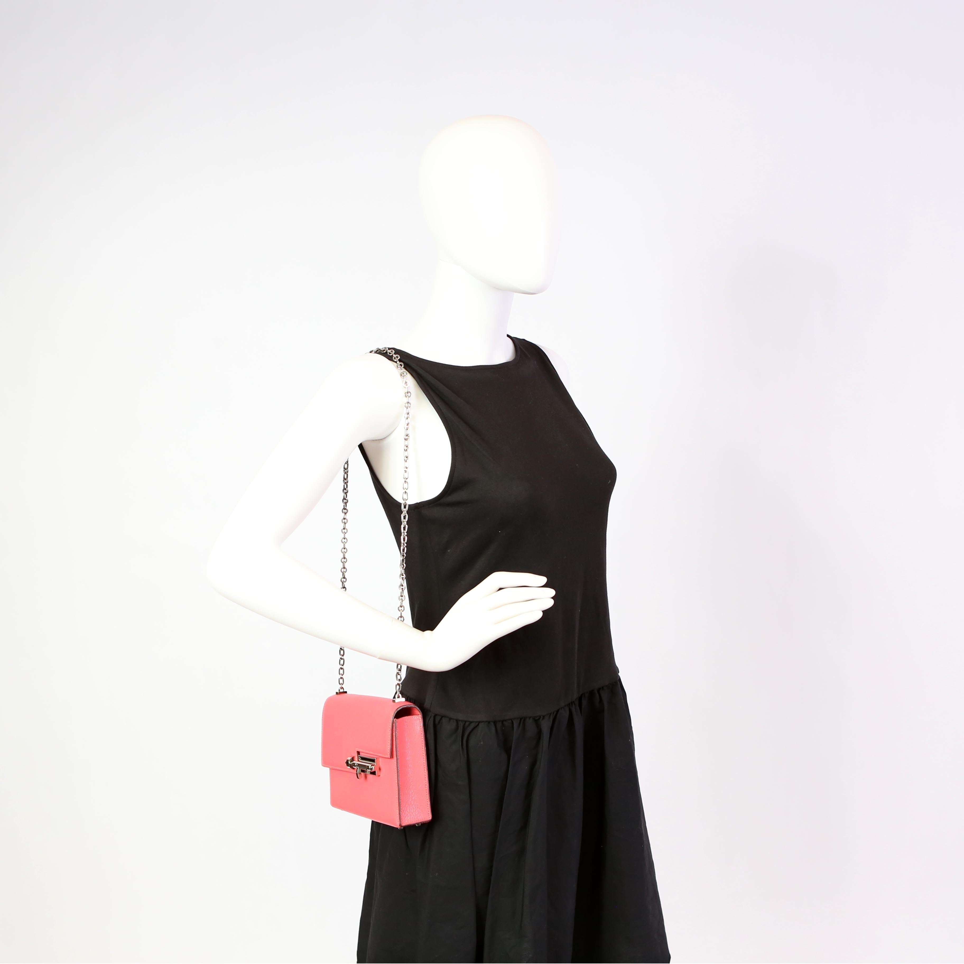 Hermes Verrou Chaine Mini Pink/Silver