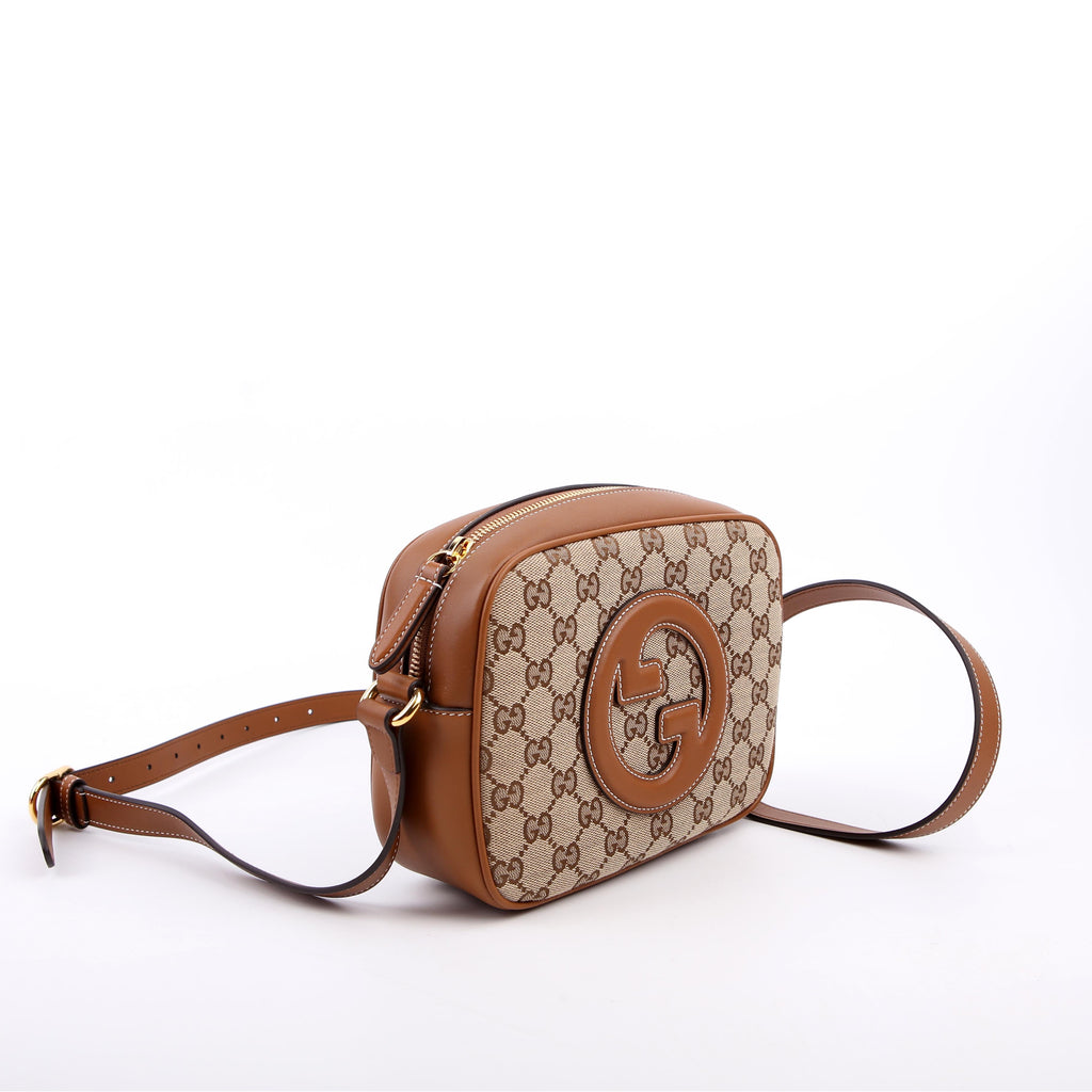 820429 Blondie GG Canvas Small Shoulder Bag Brown